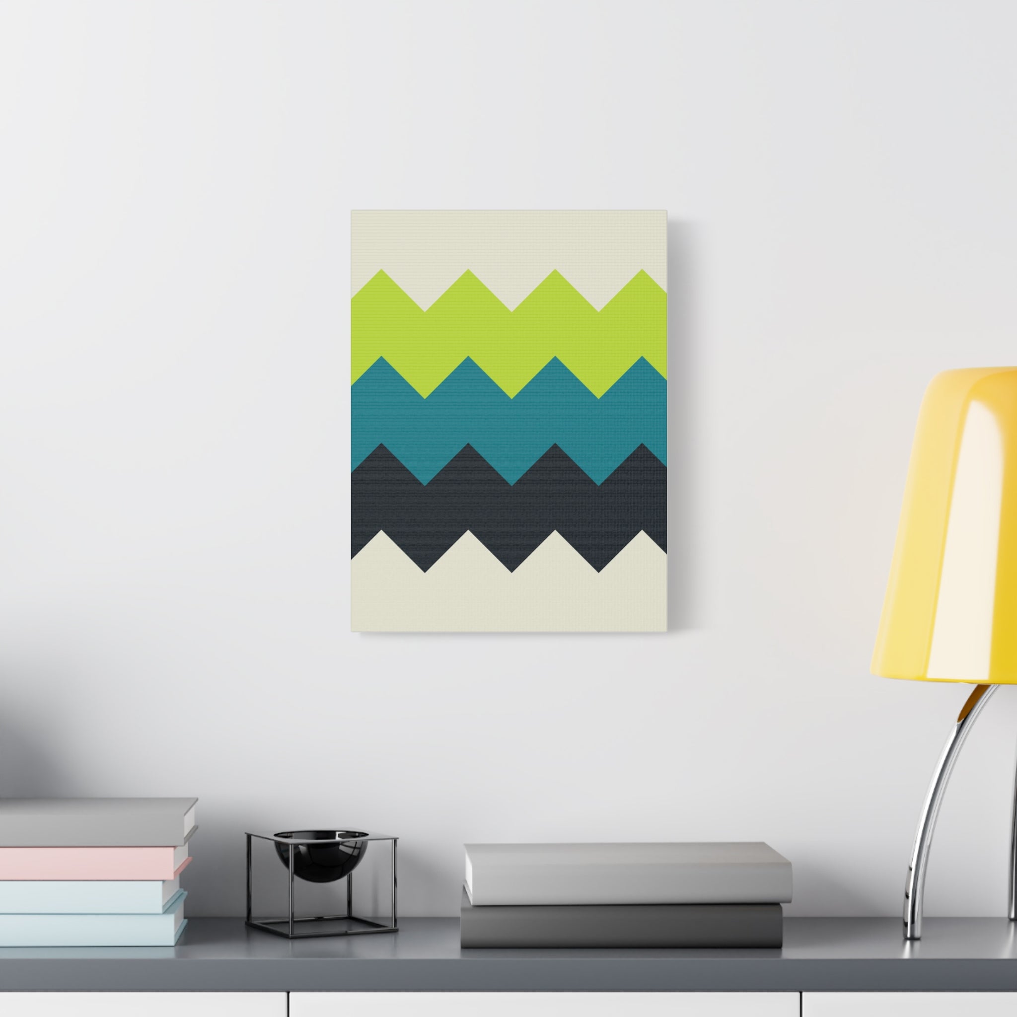 Abstract Geo Zigzag Canvas Art Print