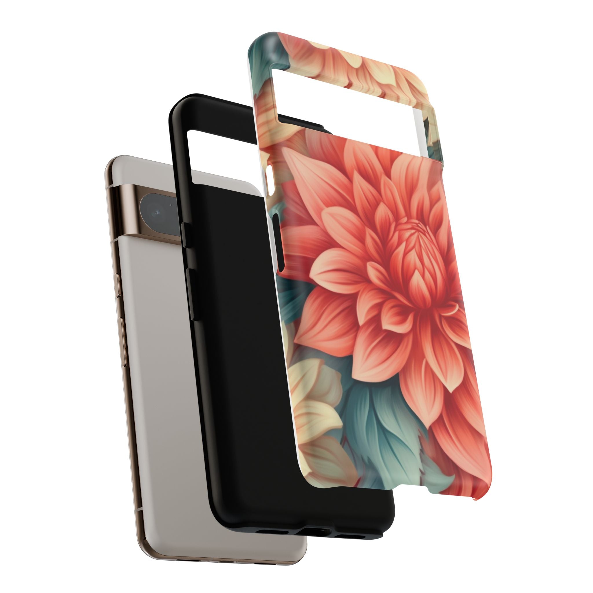 Coral Dahlia Google Pixel Case (All Models)