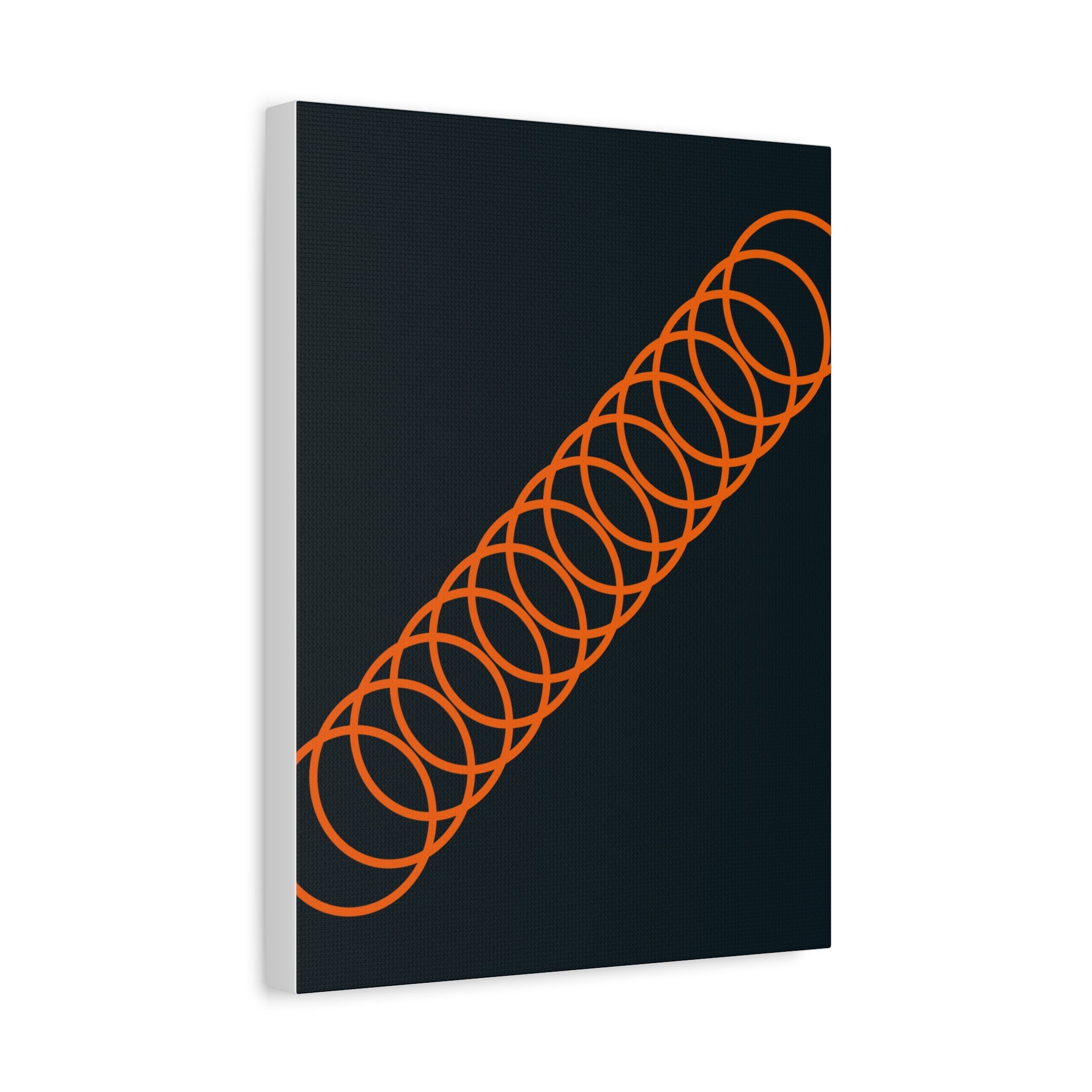 Abstract Orange Coil Art Canvas Print