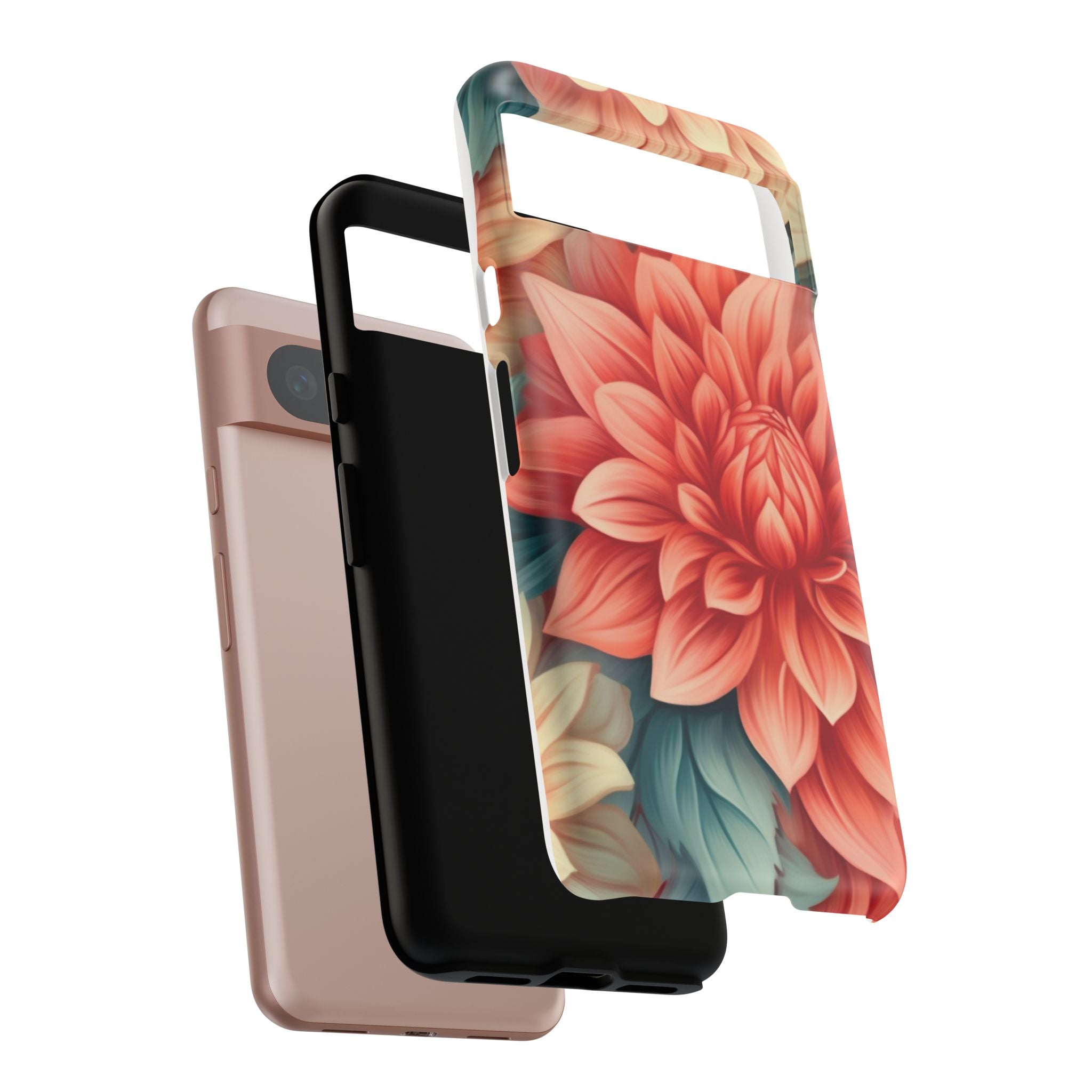 Coral Dahlia Google Pixel Case (All Models)