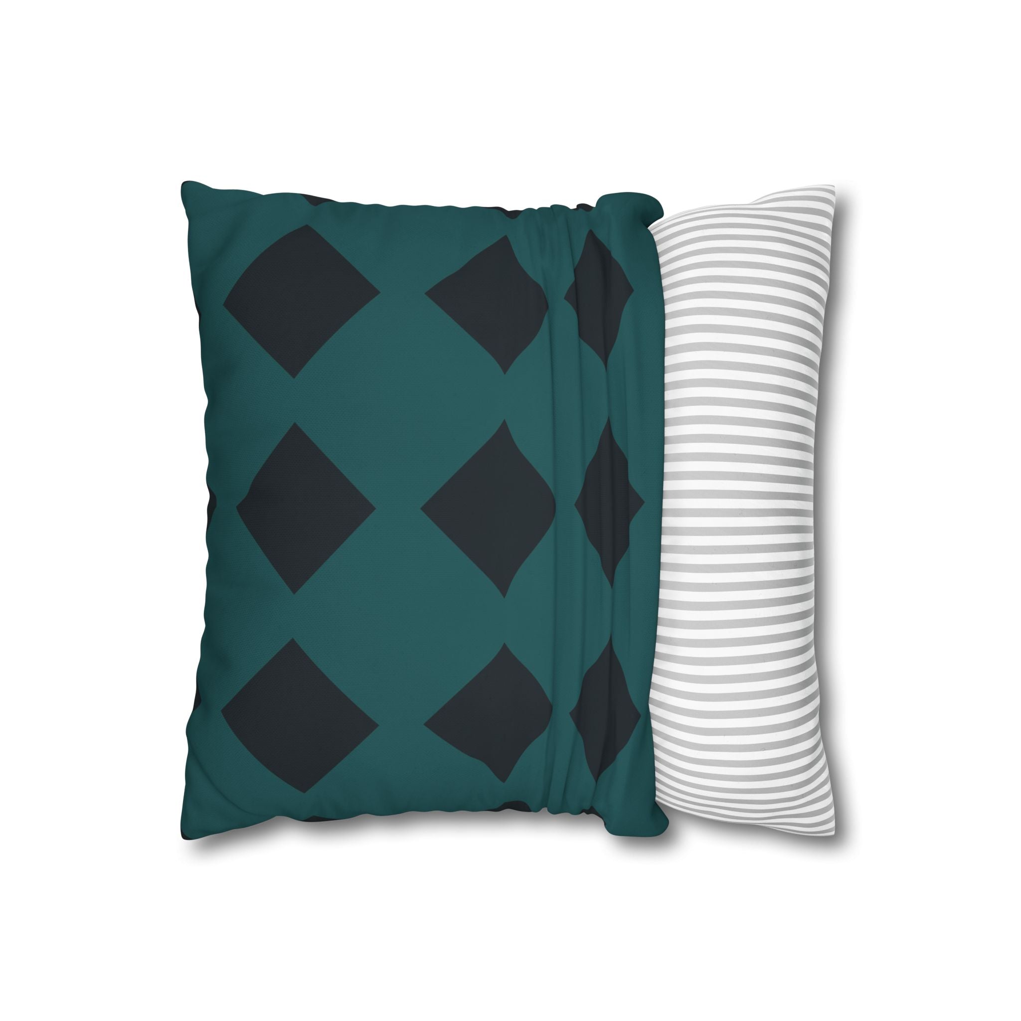 Teal Geometric Diamond Pillowcase