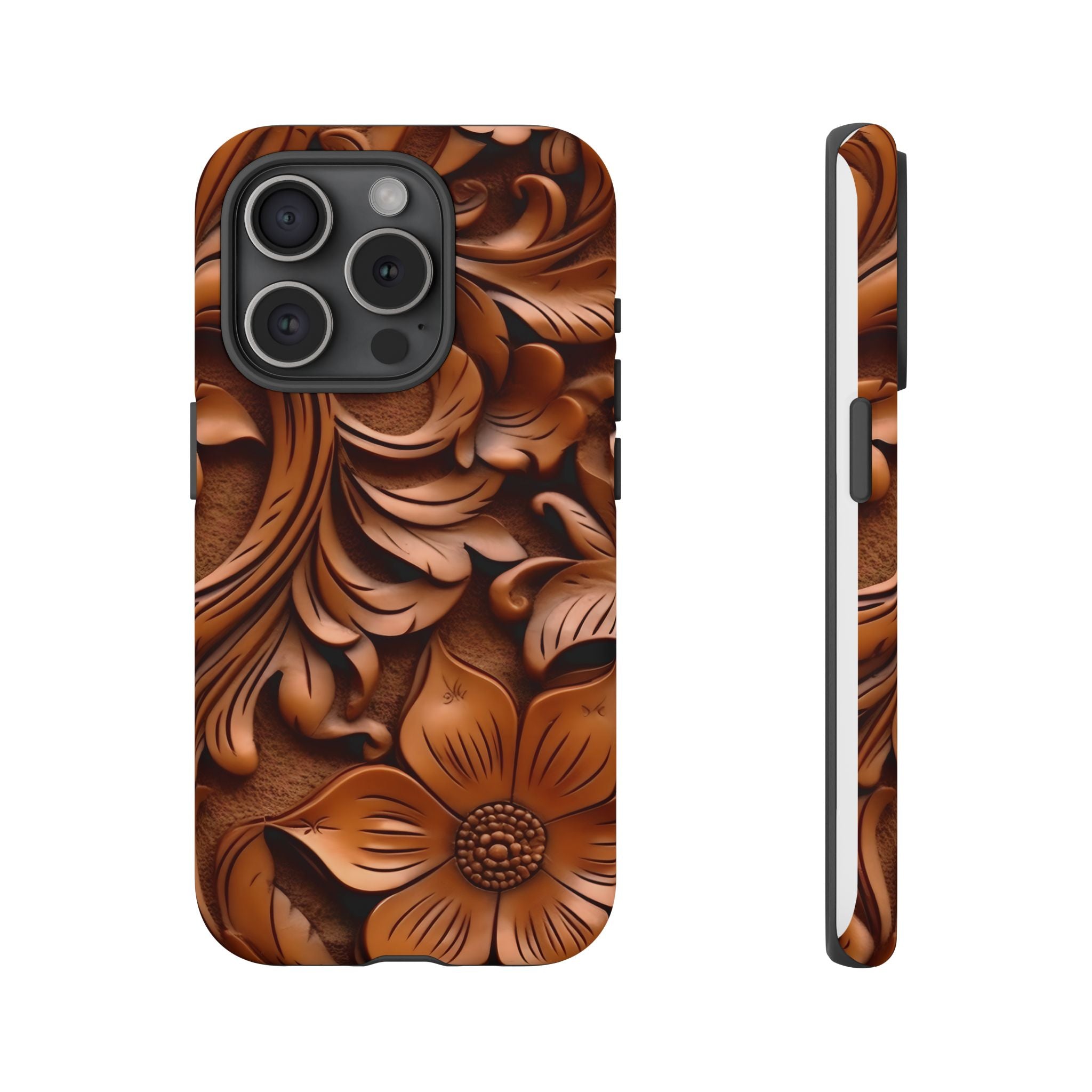 Baroque Floral Hexagon Stone iPhone Case