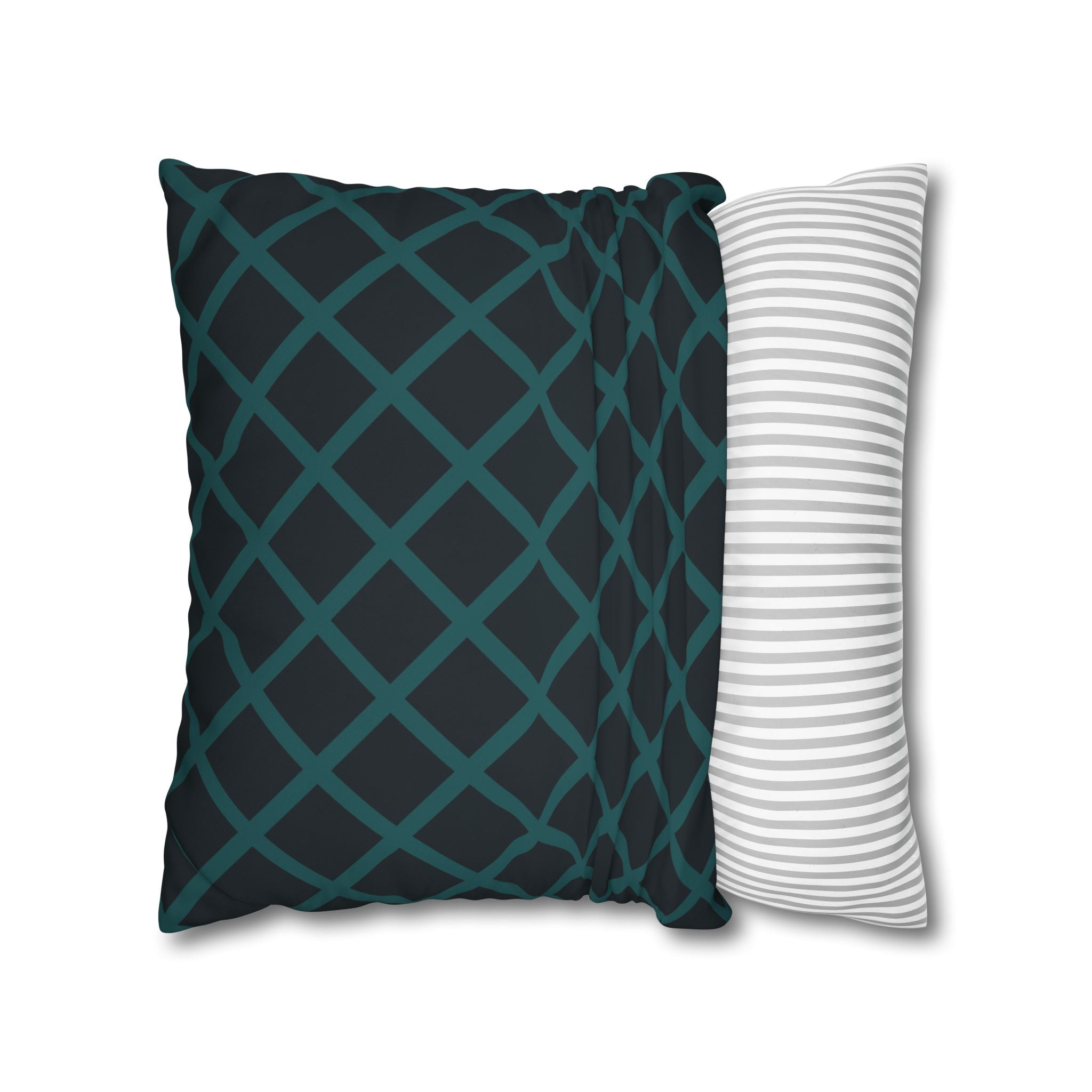 Teal Geometric Pillowcase - Modern Design