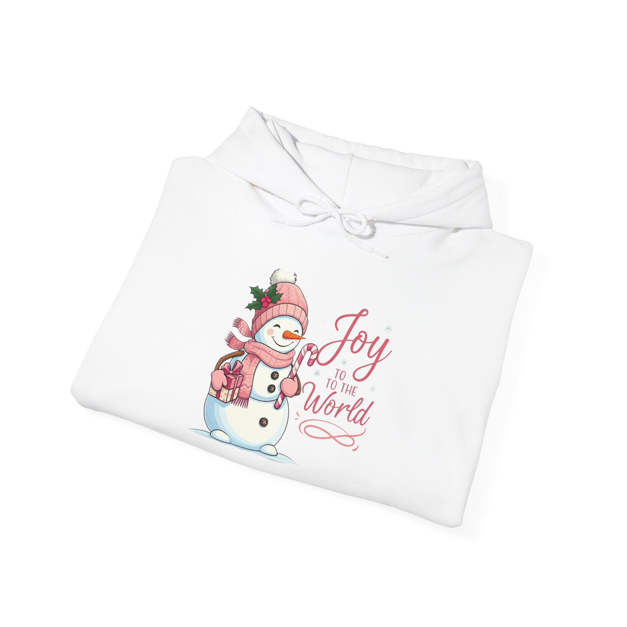 Pink Snowman Joy Christmas Hoodie