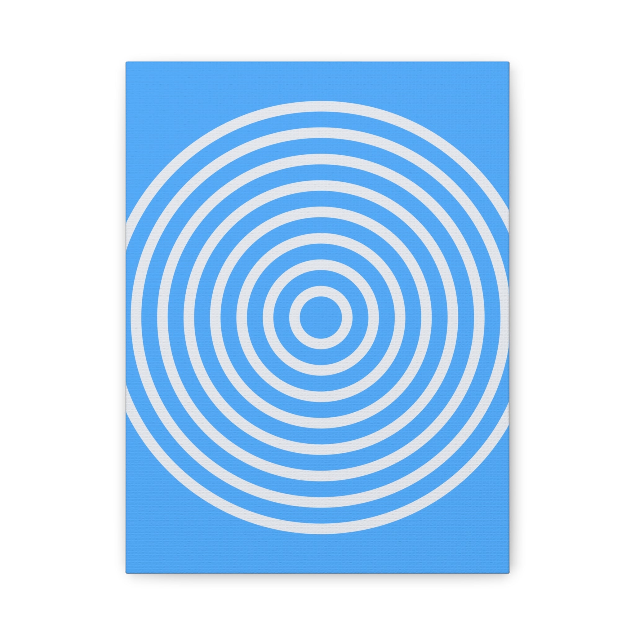 Blue Ripple Concentric Circles Canvas Art