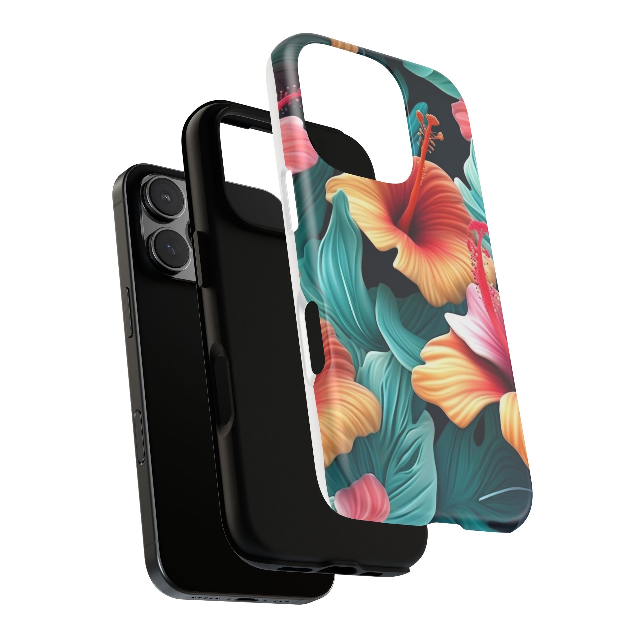 Tropical Hibiscus Hexagon iPhone Case