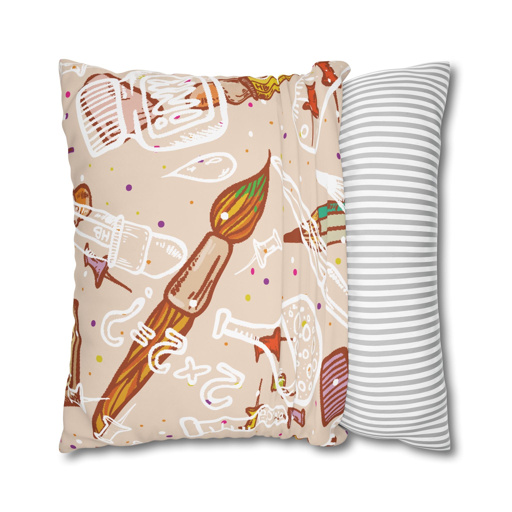 Whimsical School Supplies Pillowcase