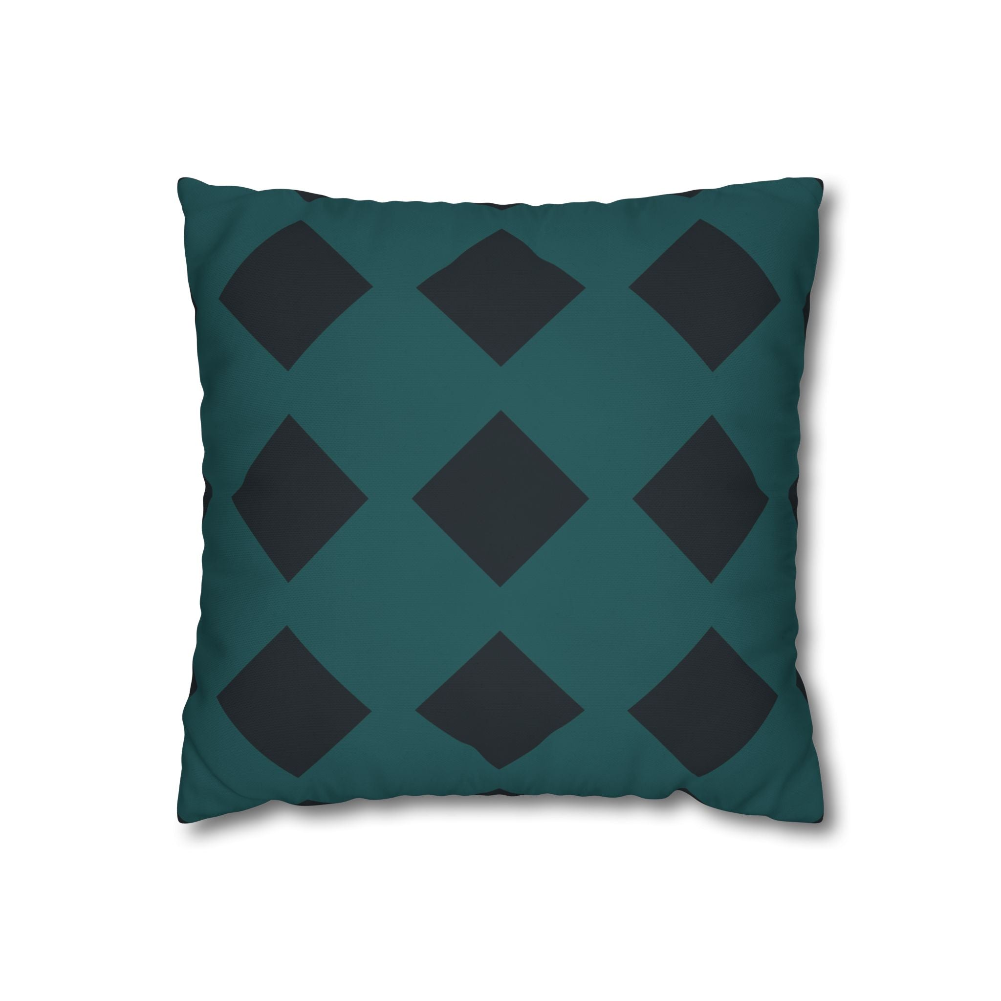 Teal Geometric Diamond Pillowcase