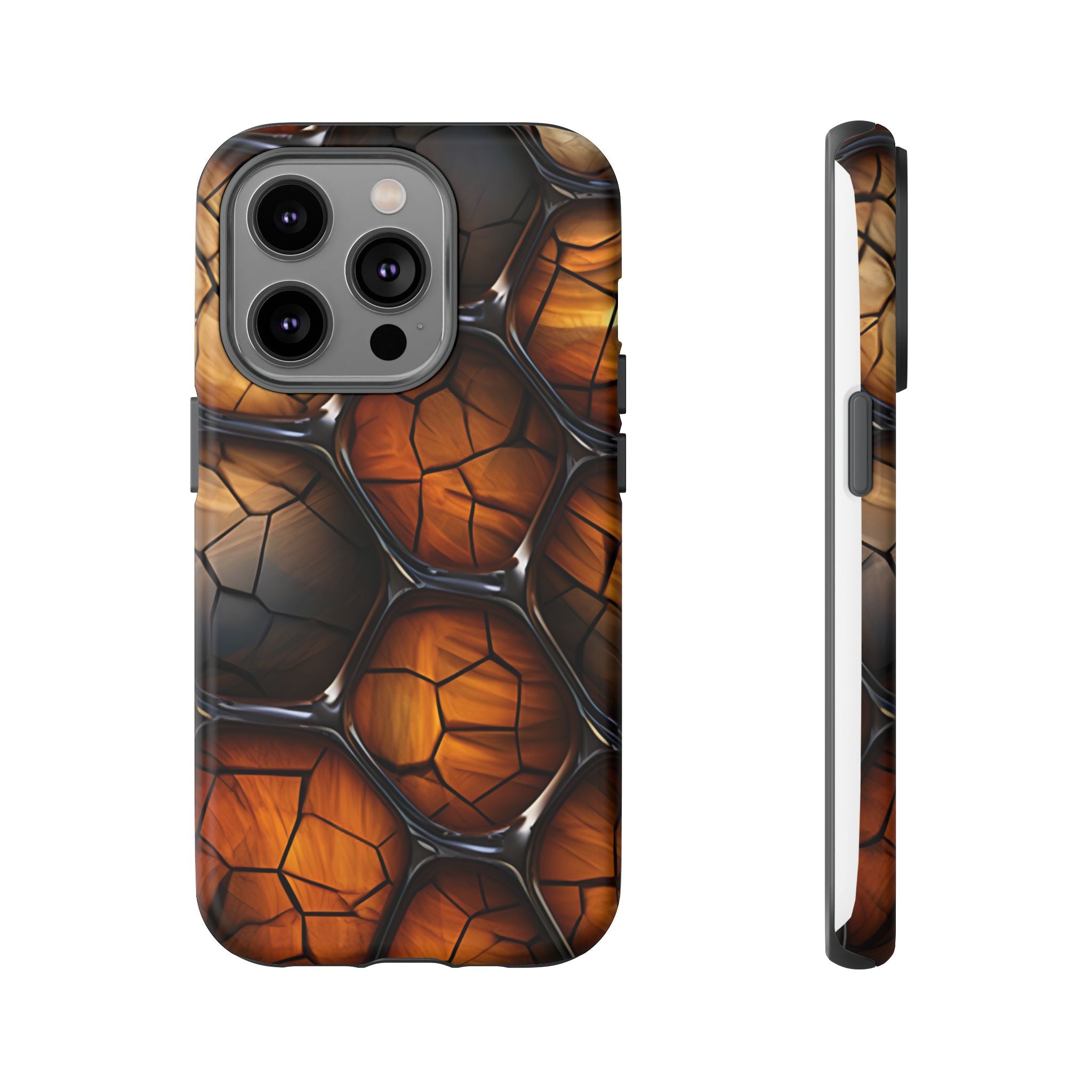 Cracked Wood Honeycomb iPhone Case