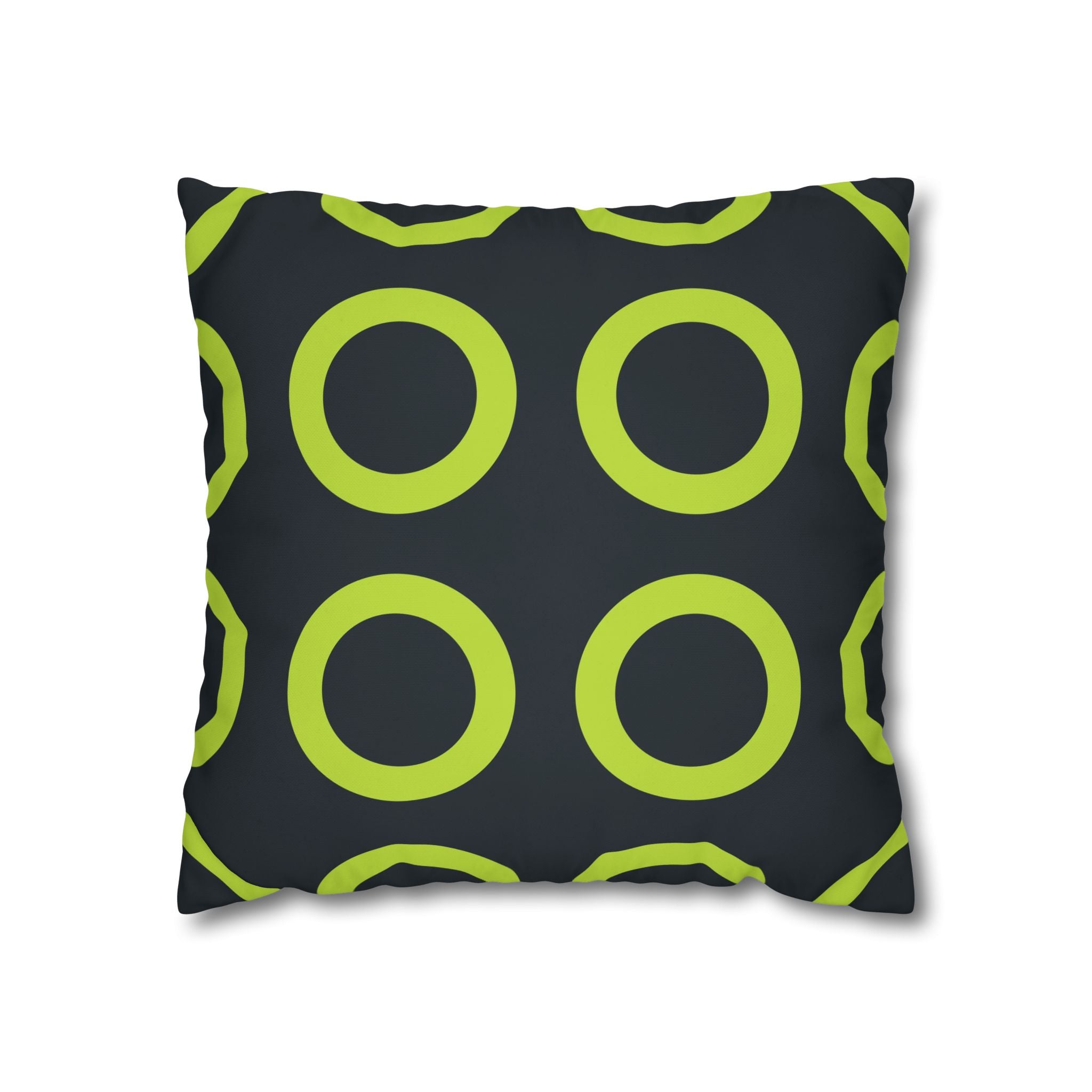 Lime Green Circle Geo Pillowcase