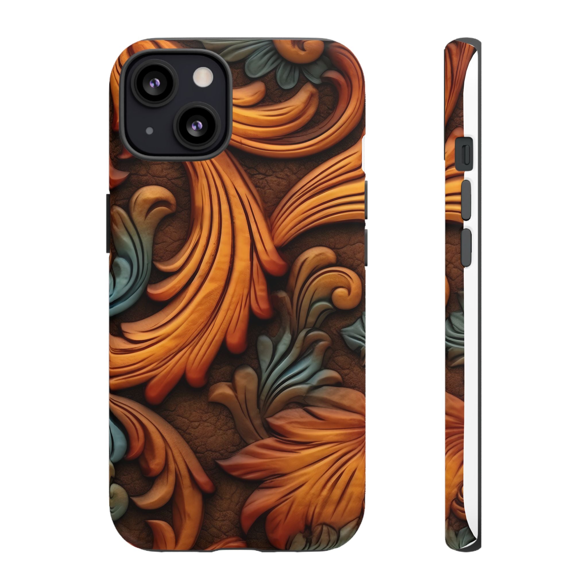 Baroque Copper iPhone Case - Hexagon Stone