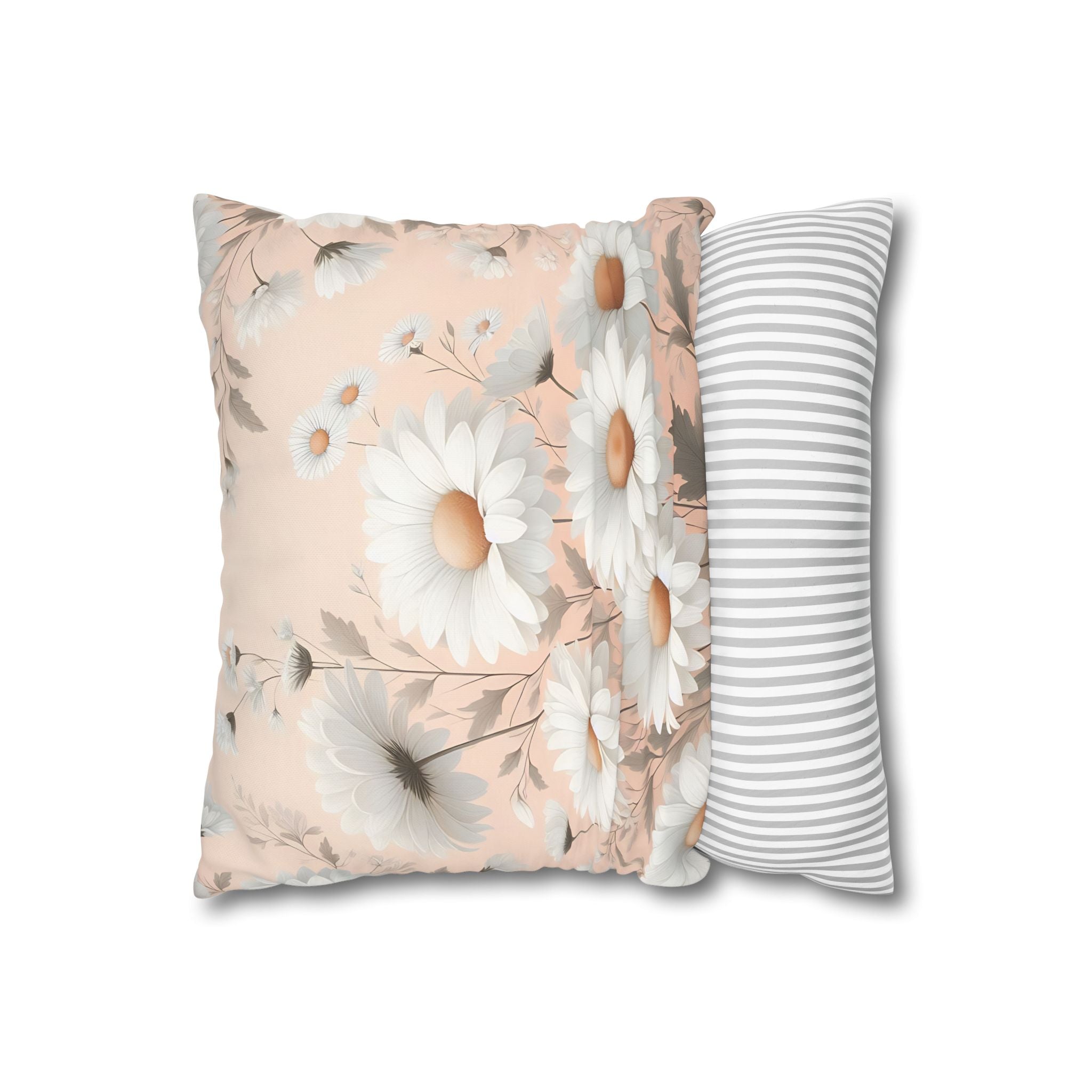 Peach Daisy Pillowcase - Floral Bedding