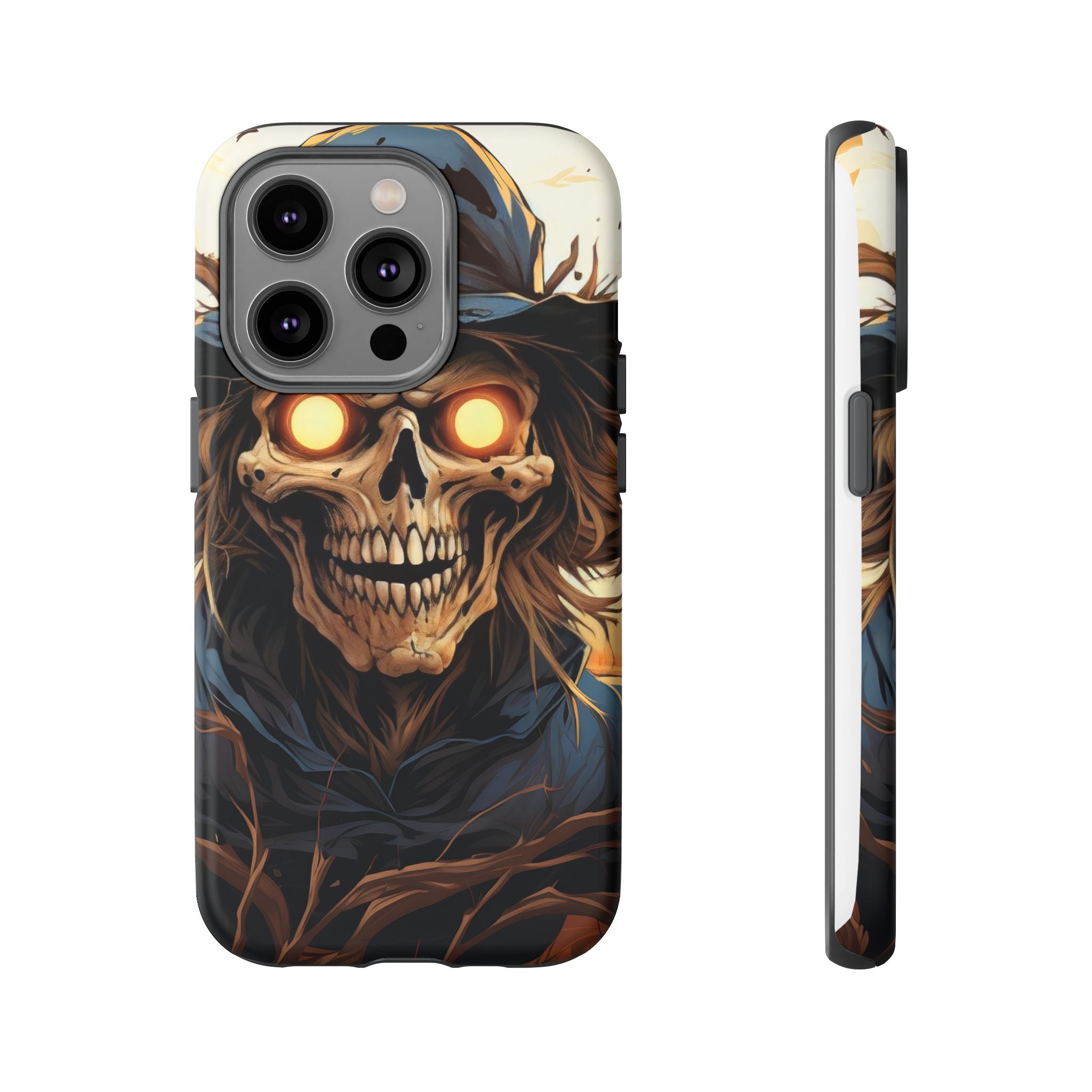 Eerie Scarecrow Hexagon Stone iPhone Case