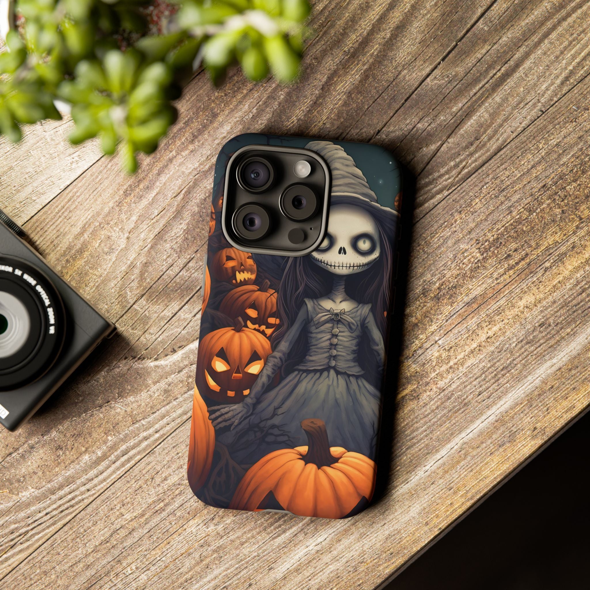 Spooky Witch Girl Hexagon Stone iPhone Case