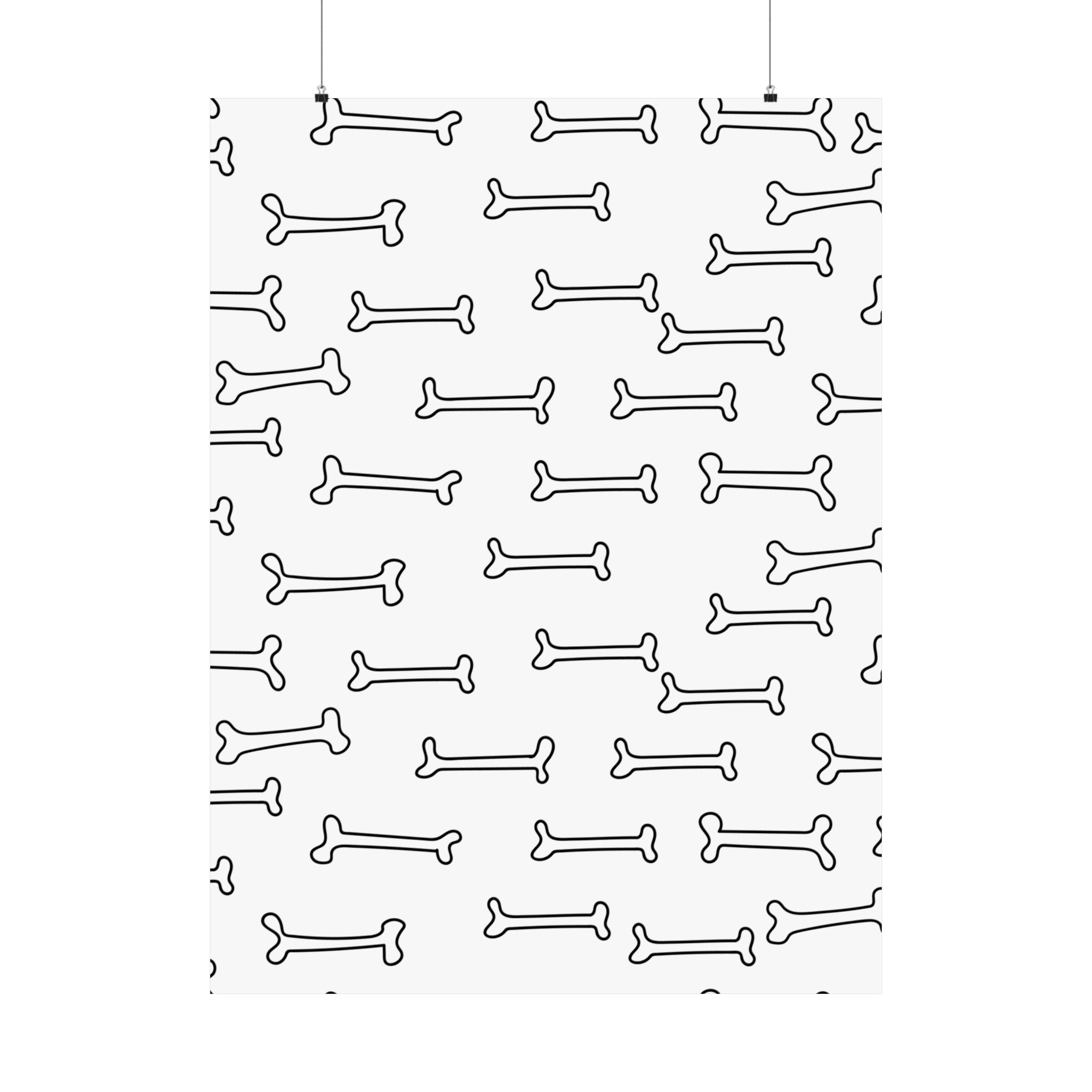 Minimalist Bone Pattern Poster