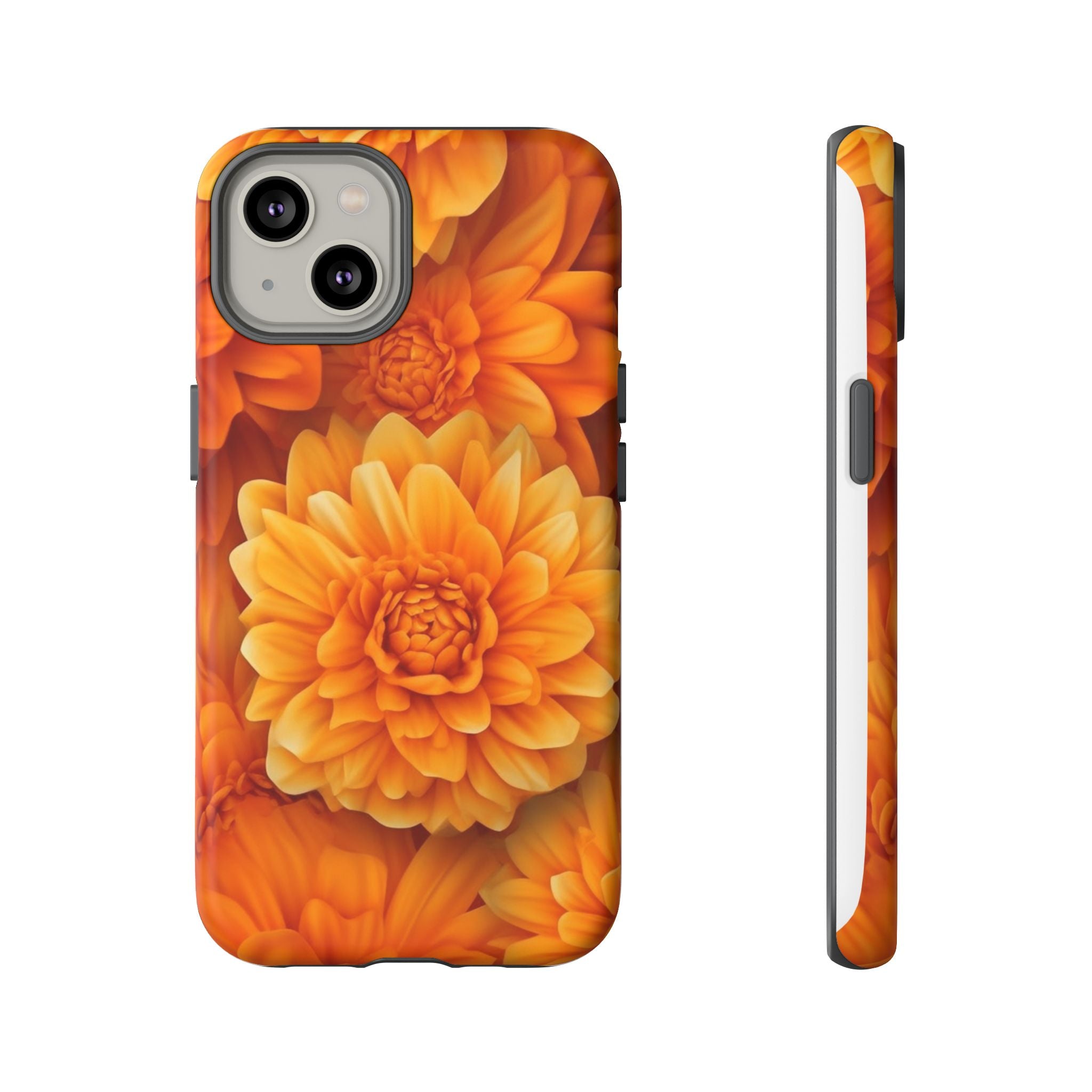 Fiery Dahlia Hexagon iPhone Case