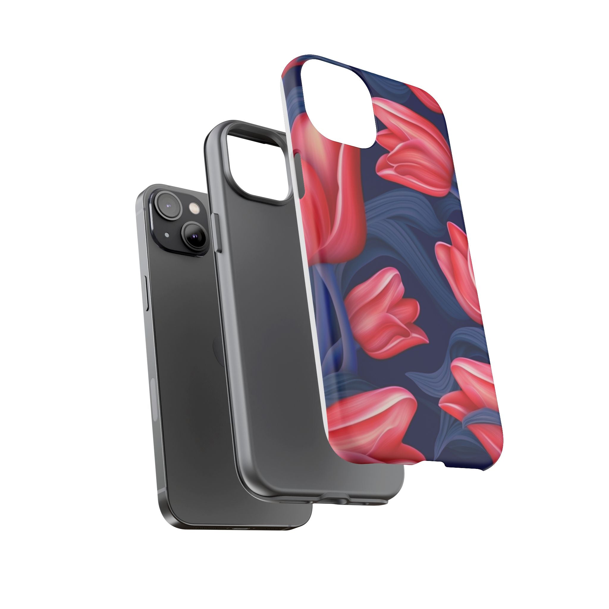 Red Tulip Hexagon iPhone Case - Rugged