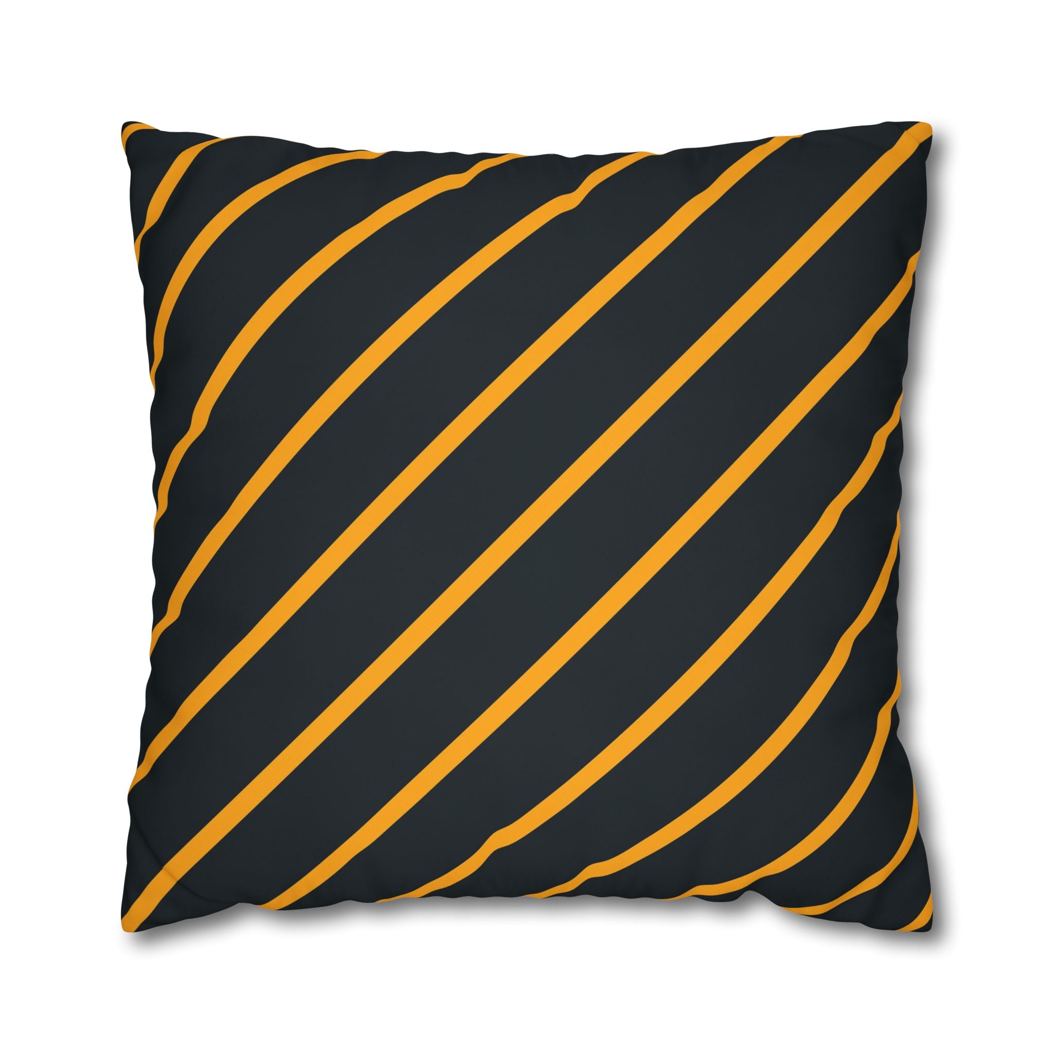 Bold Orange Diagonal Stripe Pillowcase