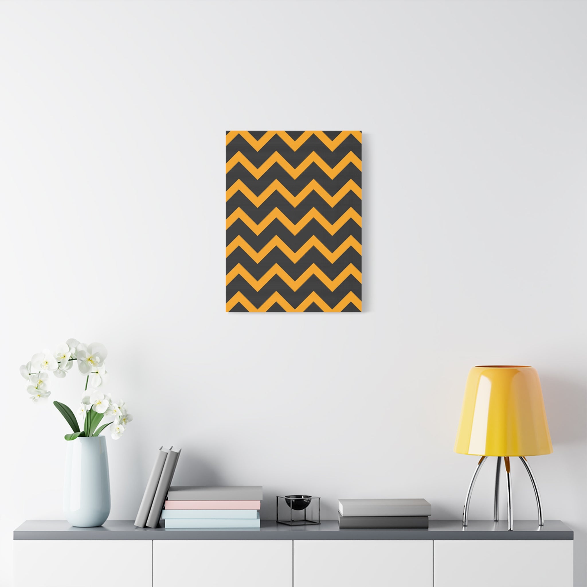 Bold Zigzag Geometric Canvas Art