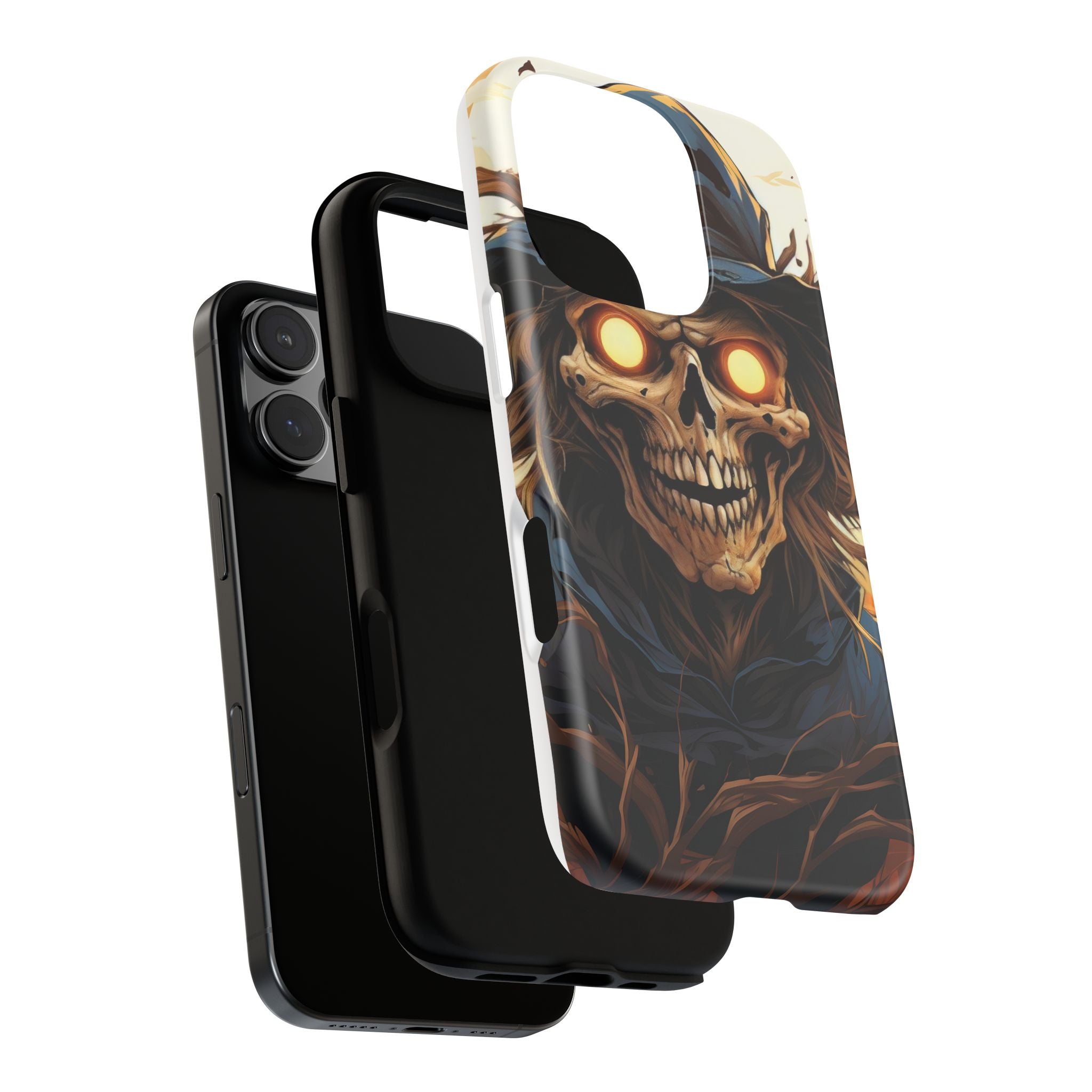 Eerie Scarecrow Hexagon Stone iPhone Case