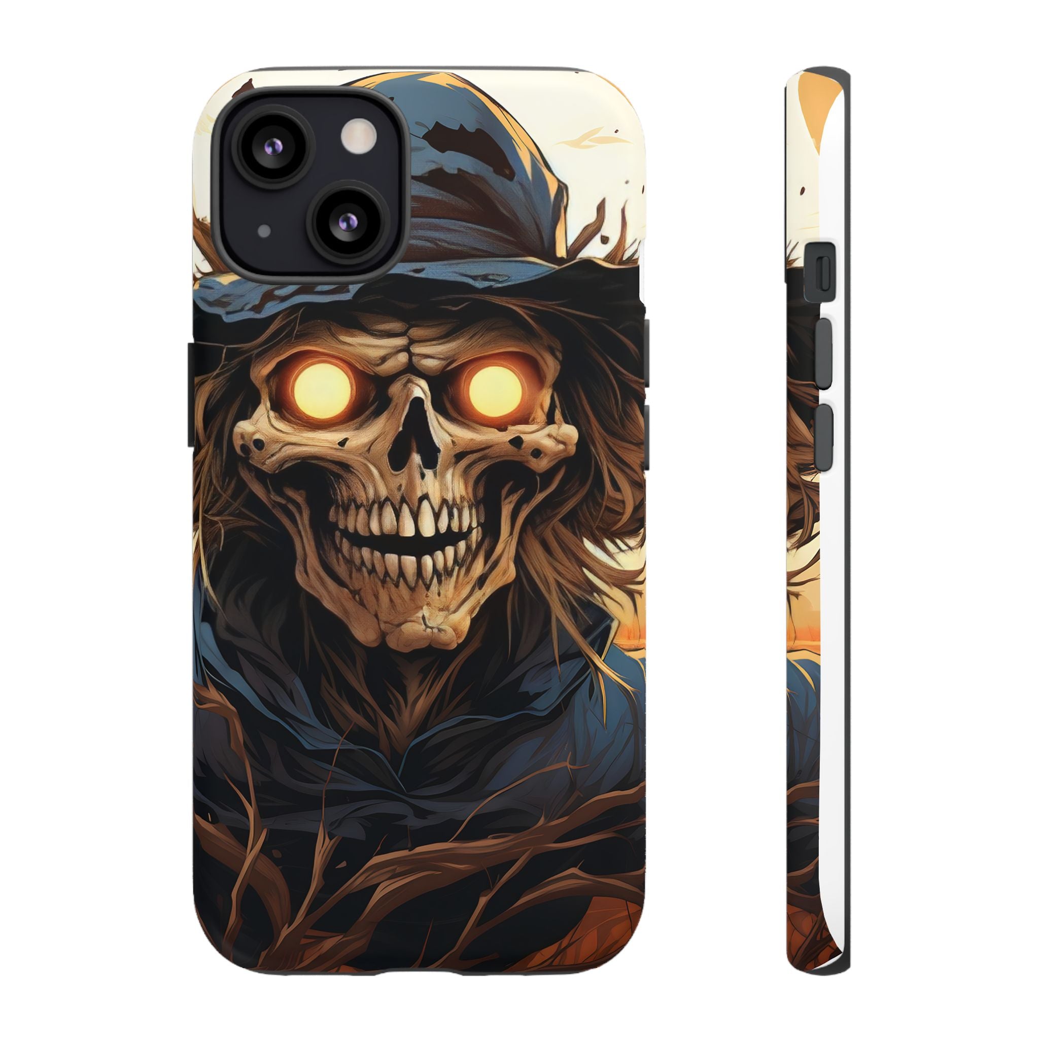 Eerie Scarecrow Hexagon Stone iPhone Case