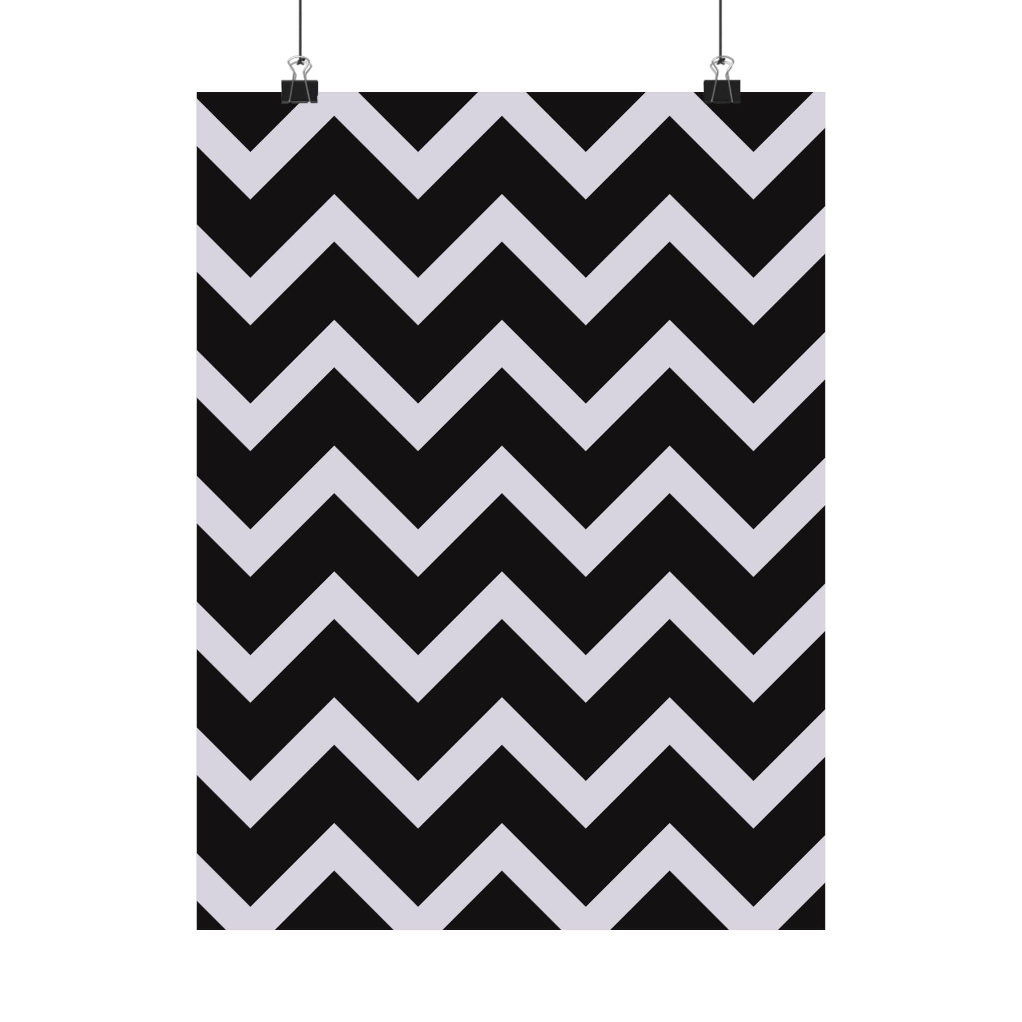 Modern Chevron Zigzag Geometric Poster