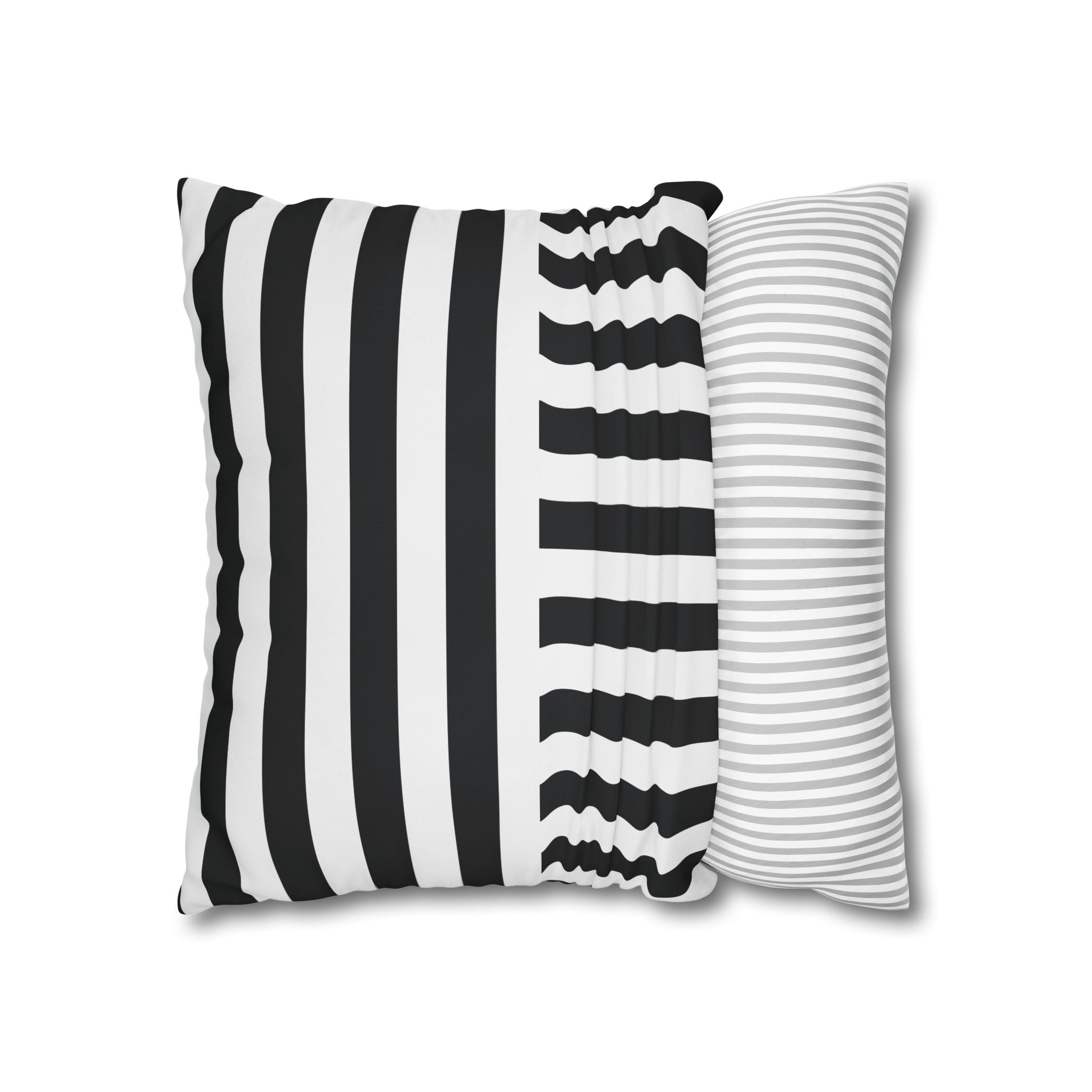 Geometric Black & White Stripe Pillowcase