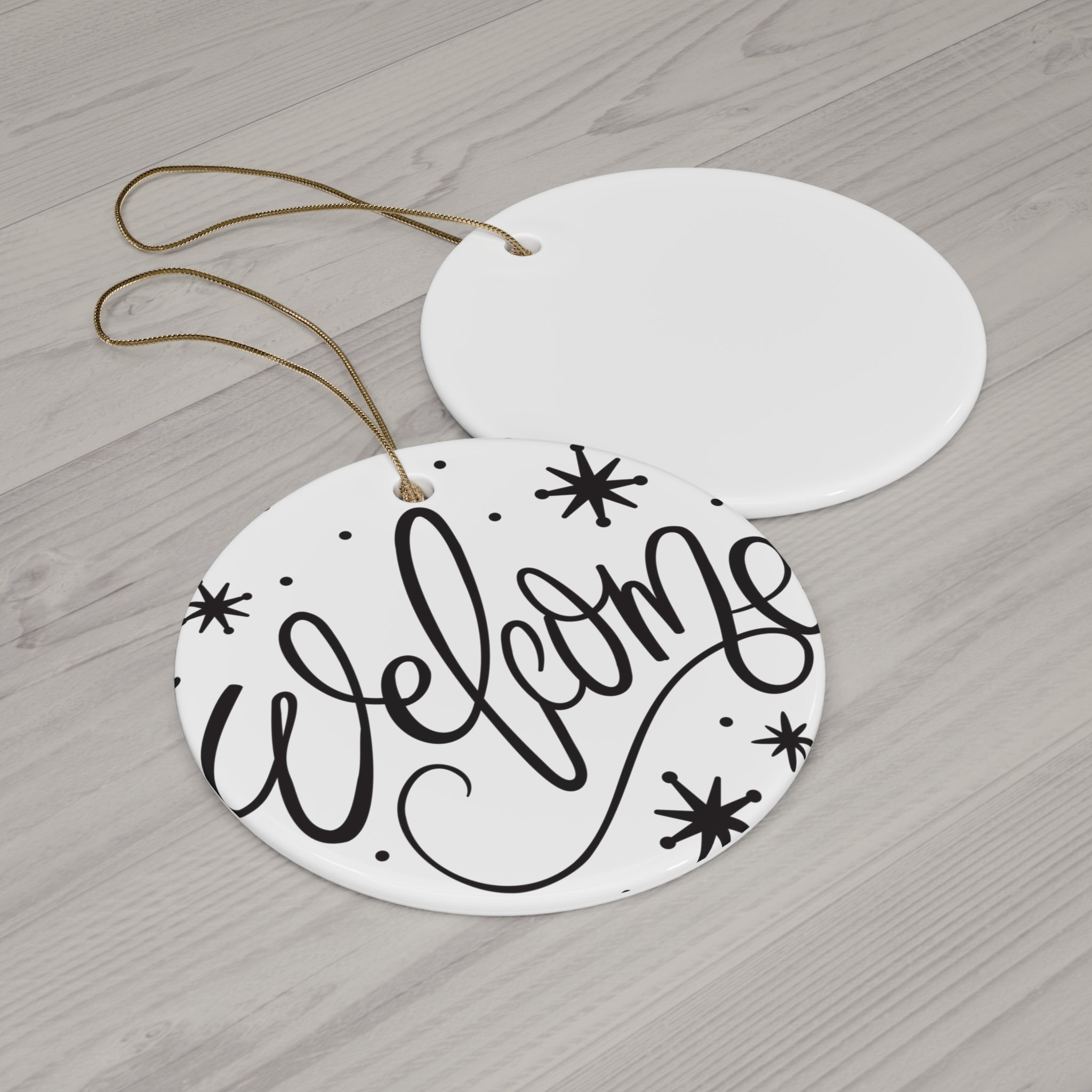 Winter Welcome Ceramic Ornament