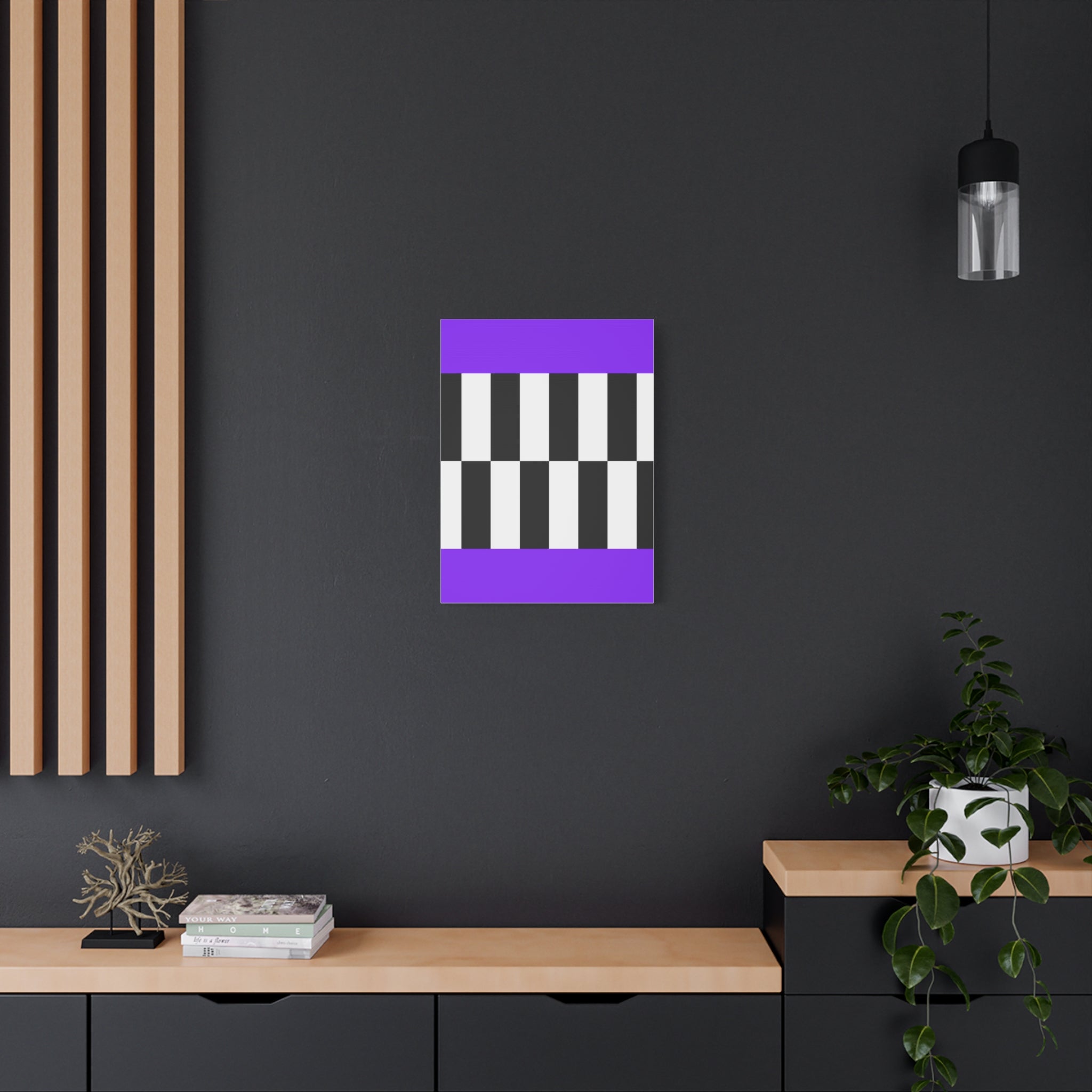 Minimalist Checkerboard Canvas Art