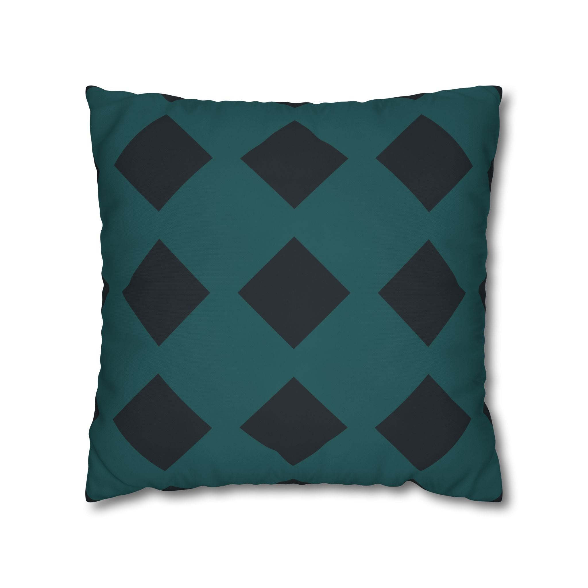 Teal Geometric Diamond Pillowcase