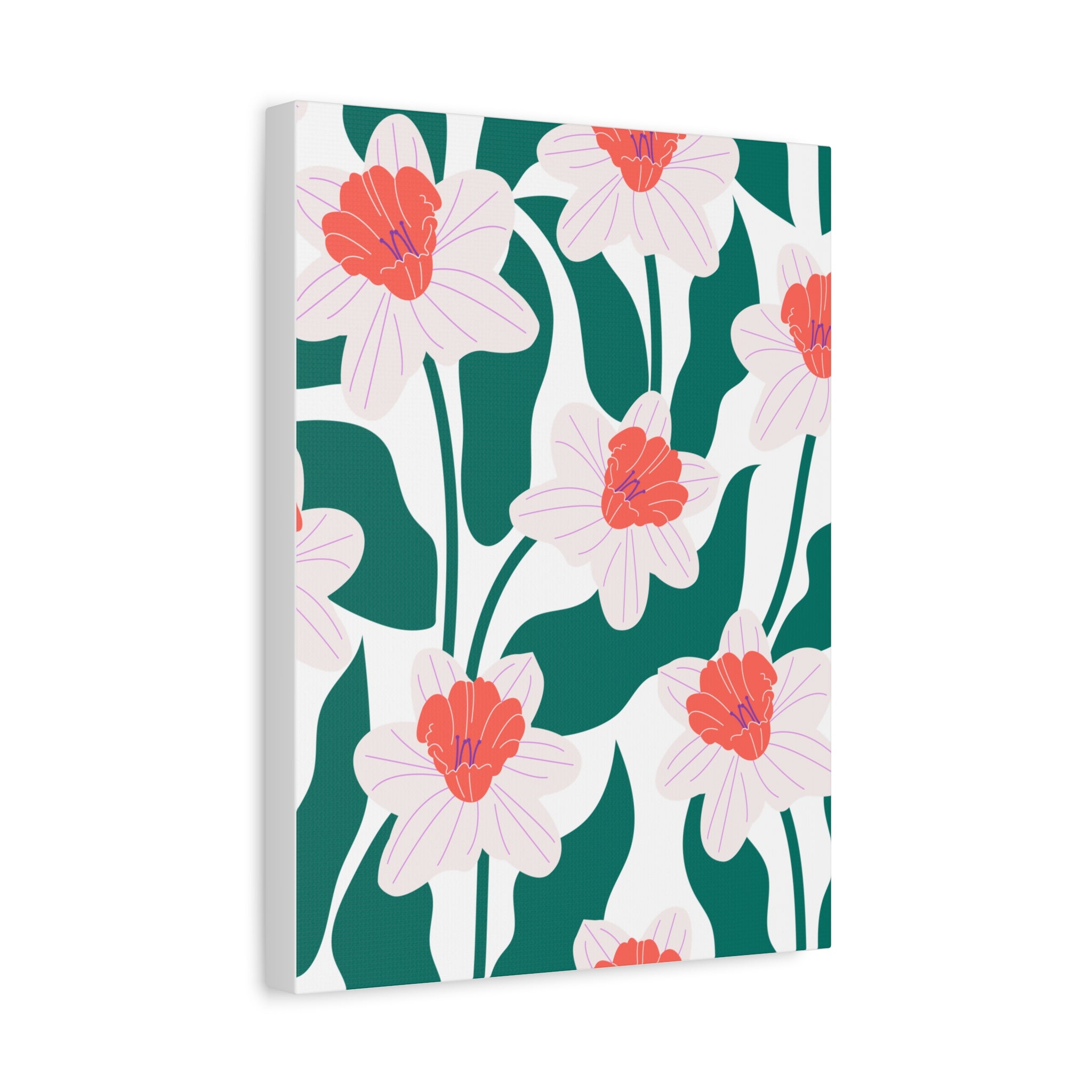 Art Deco Floral Canvas Print