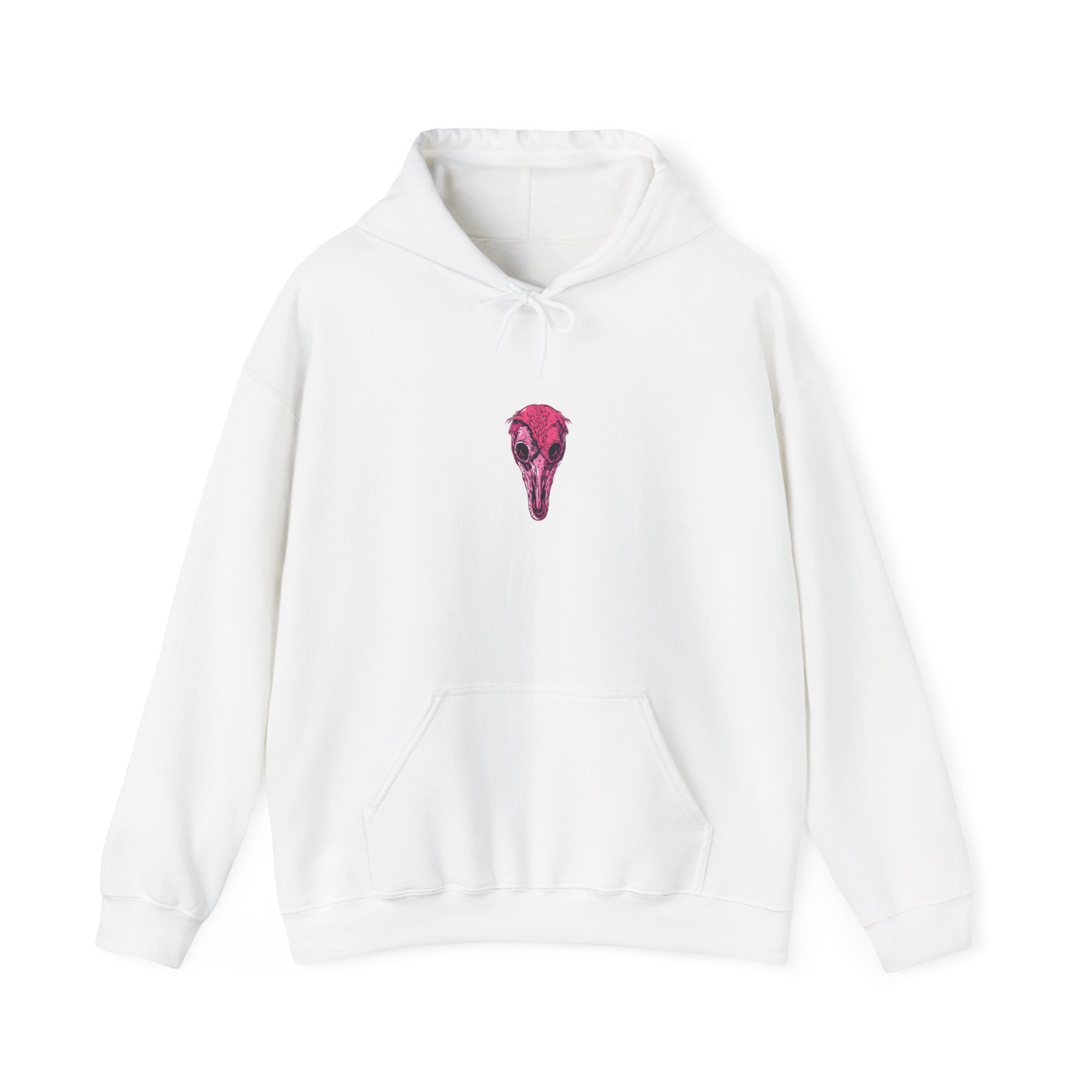 Pink Bird Skull Hoodie - Gothic Style