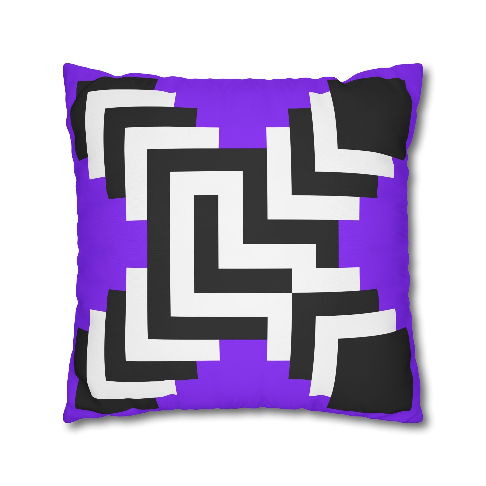 Purple Pixel Art Pillowcase - Abstract Design