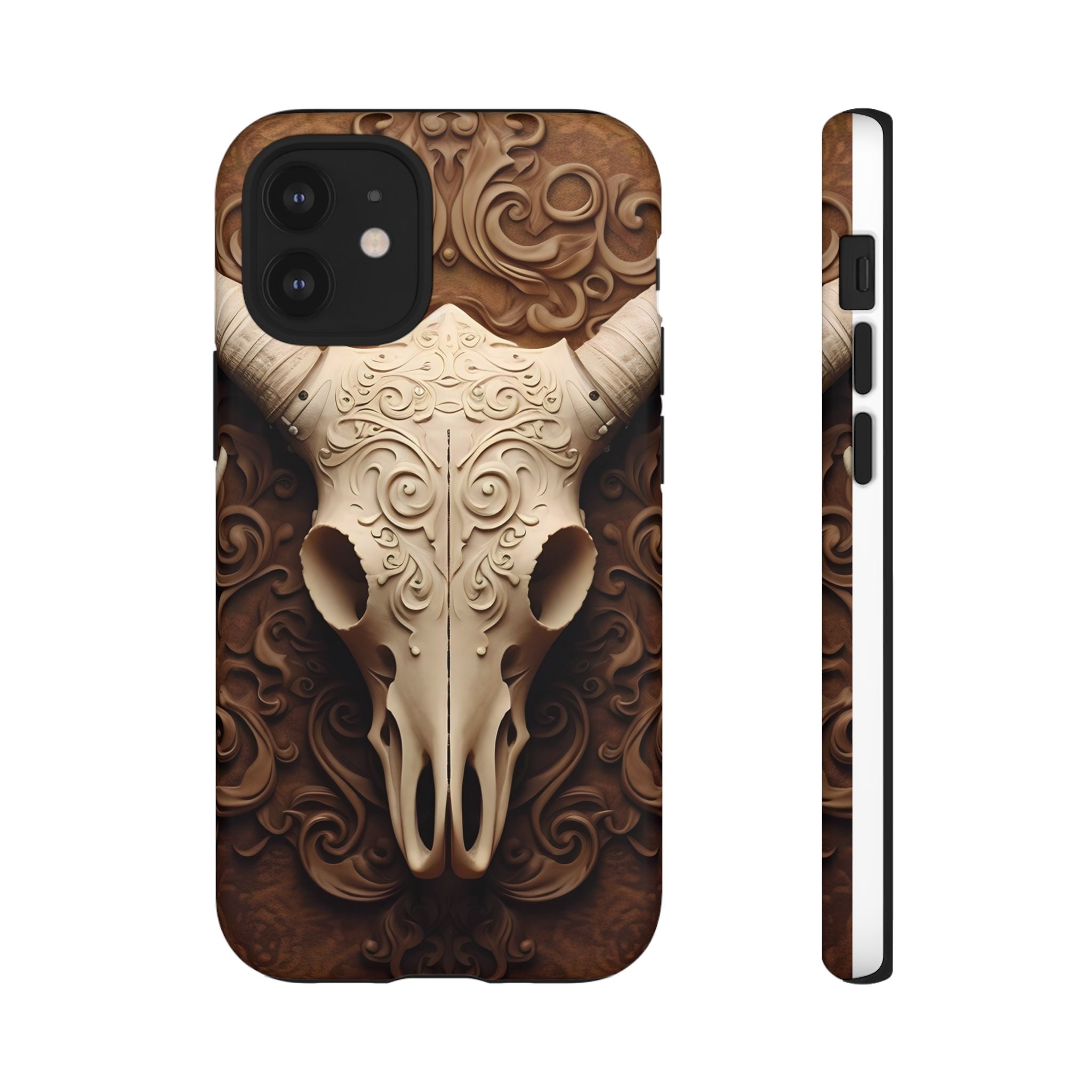 Baroque Ram Skull Hexagon Stone iPhone Case