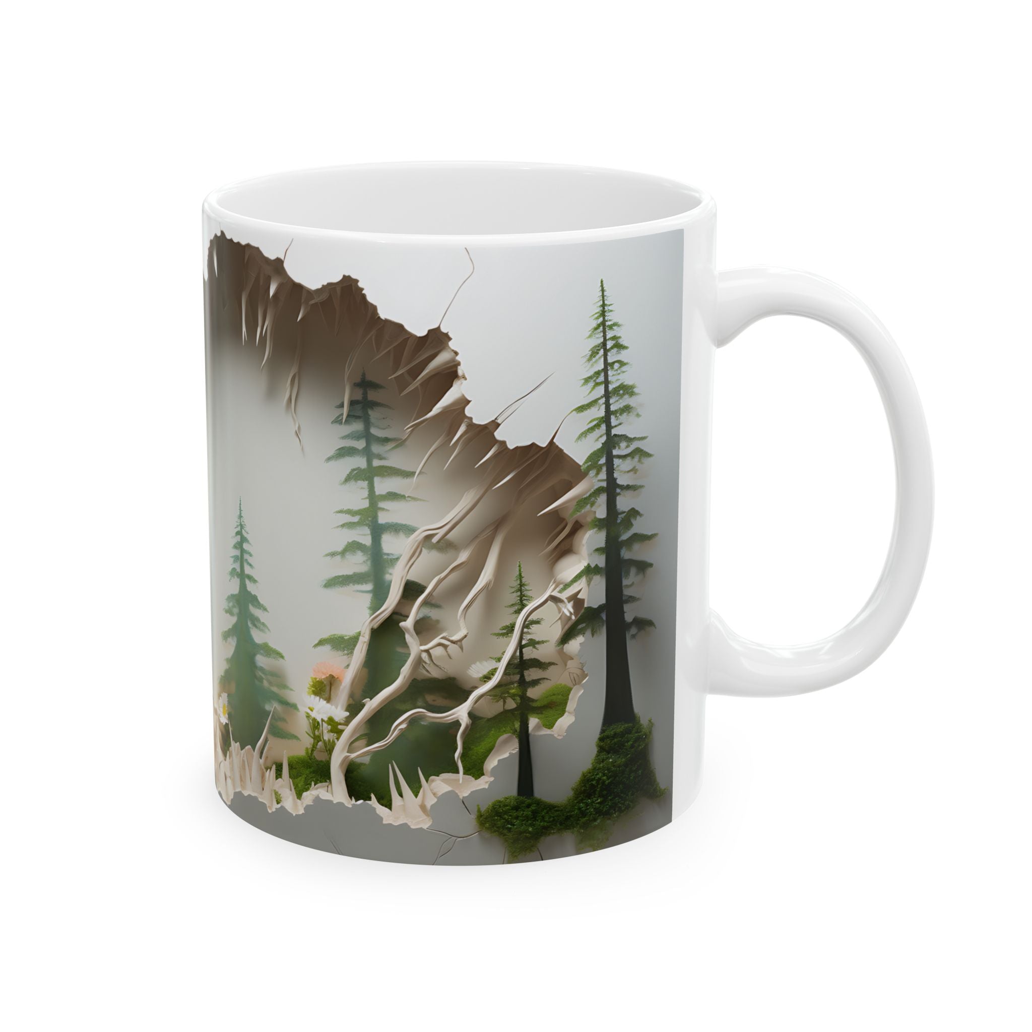 Fractured Forest Mug: Nature's Serenity