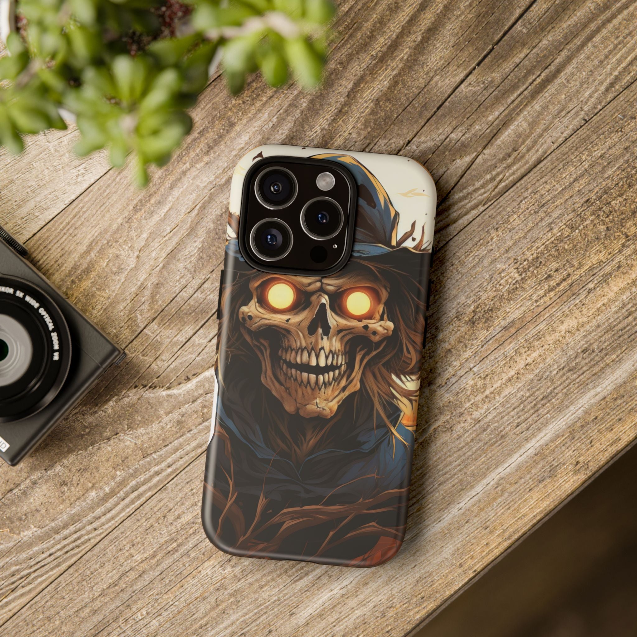 Eerie Scarecrow Hexagon Stone iPhone Case