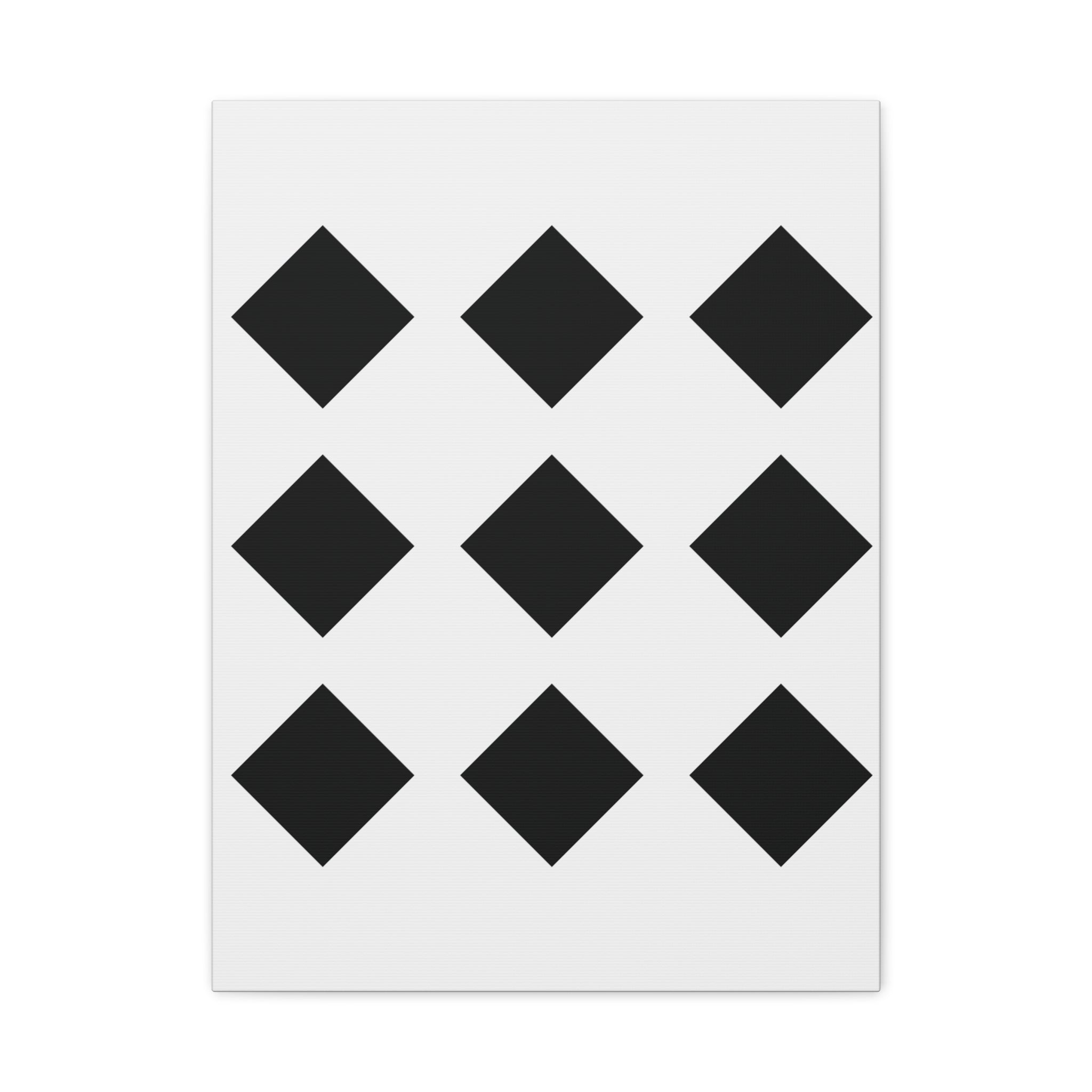 Black Diamond Grid - Matte Canvas Art