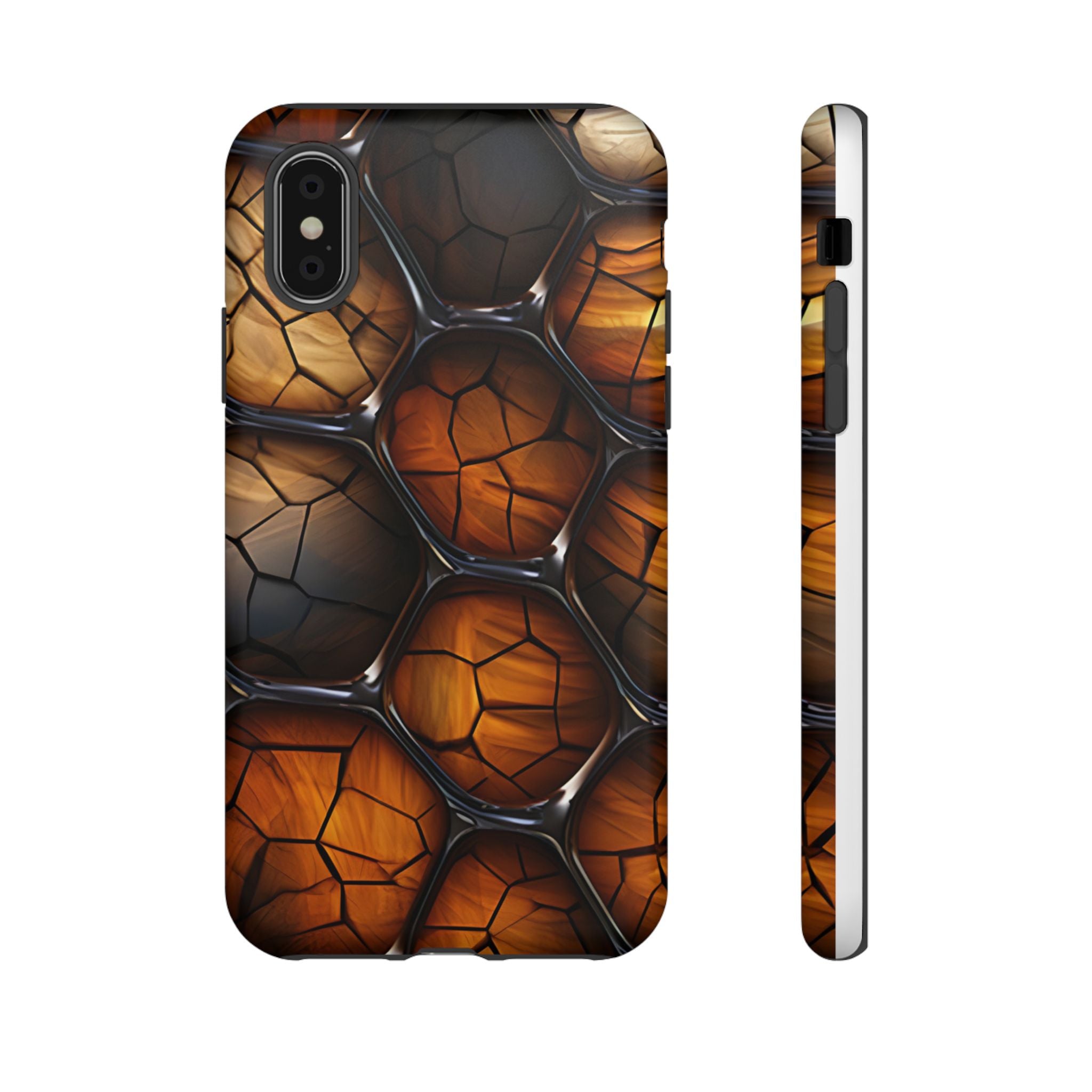 Cracked Wood Honeycomb iPhone Case