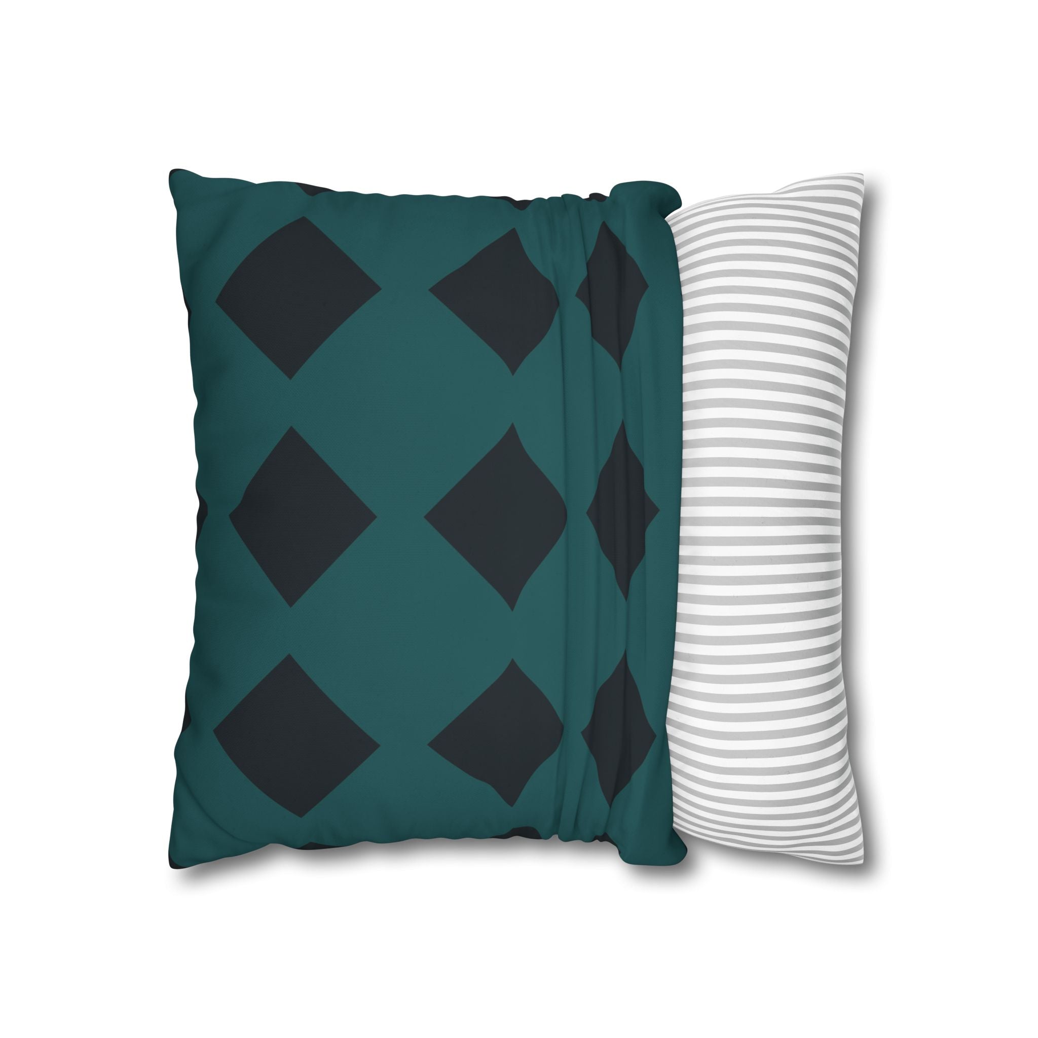 Teal Geometric Diamond Pillowcase