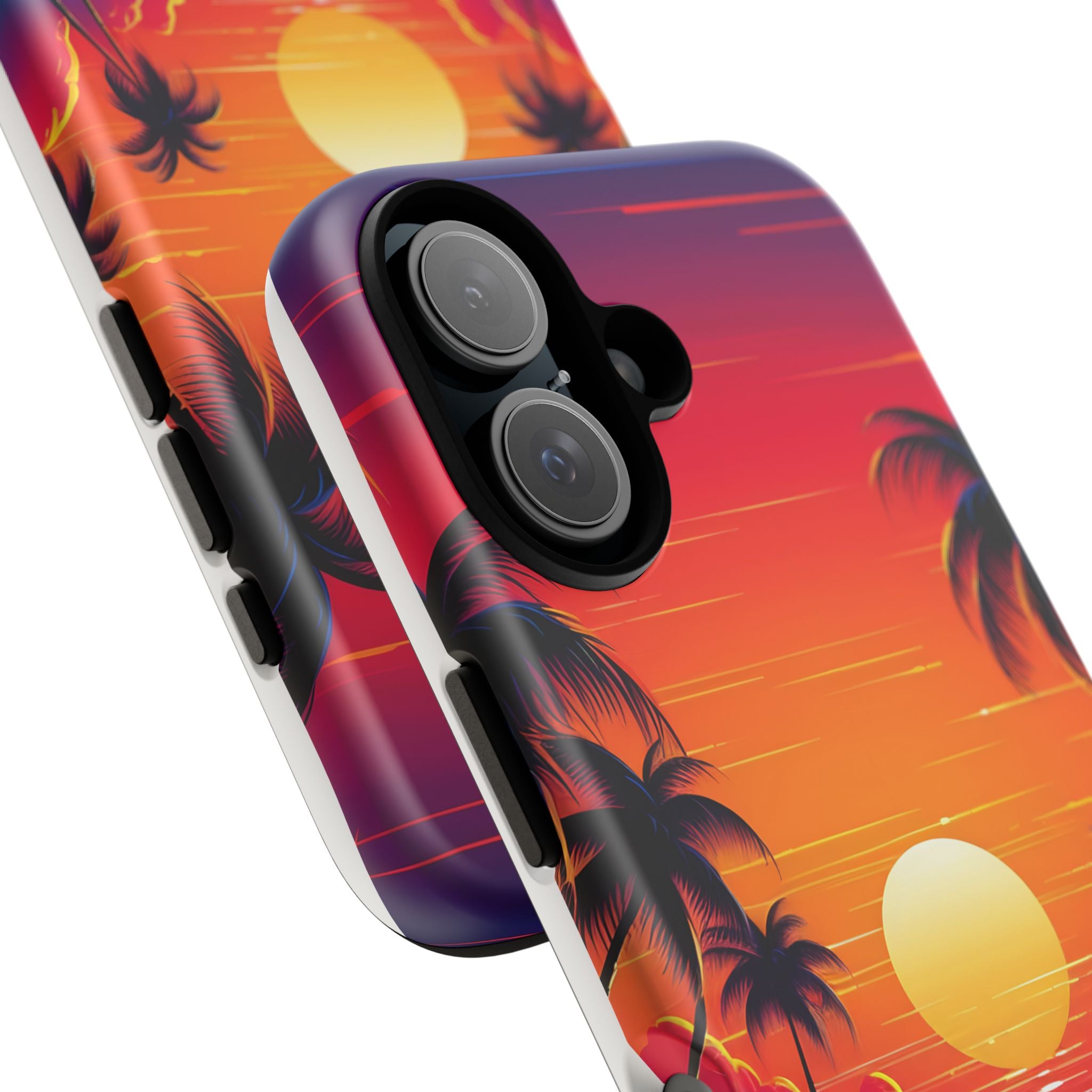 Sunset Palm Beach iPhone Case - Hexagon Stone