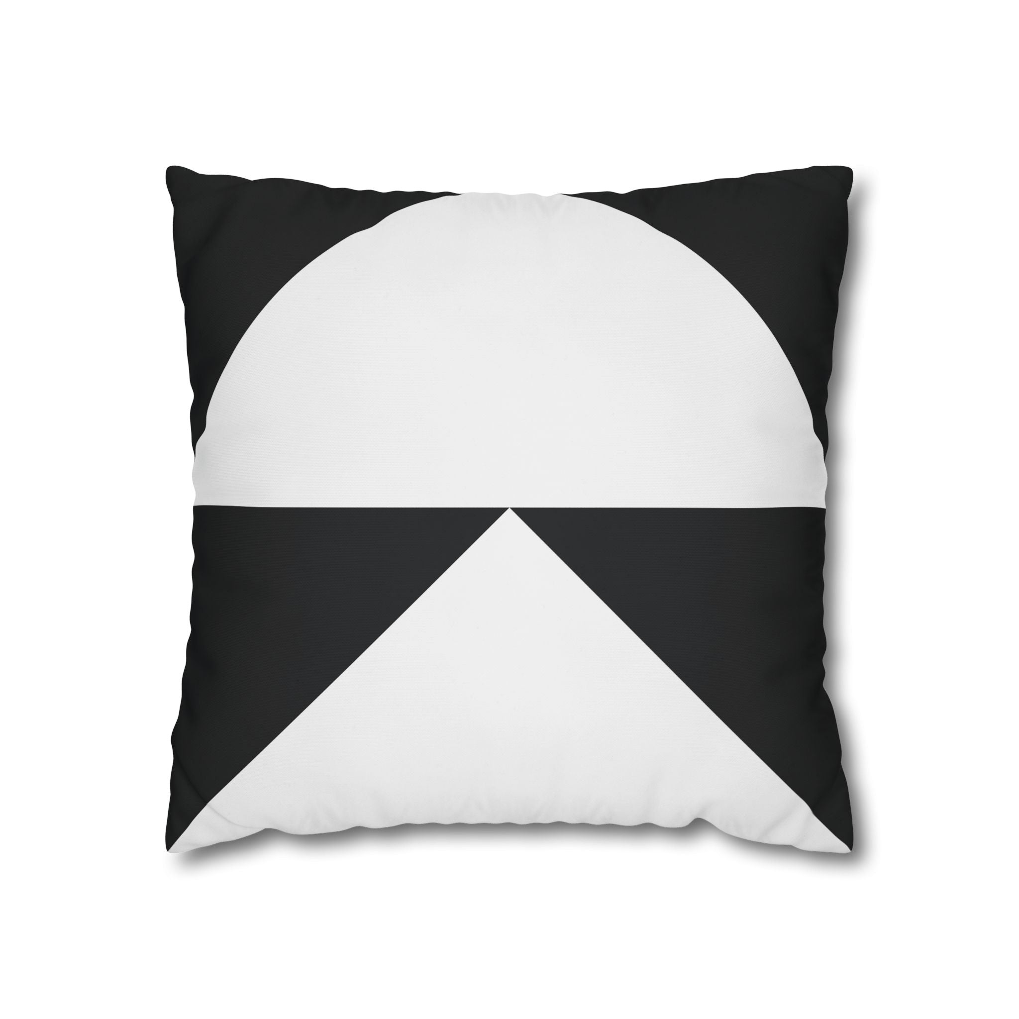 Geometric Black & White Triangle Pillowcase