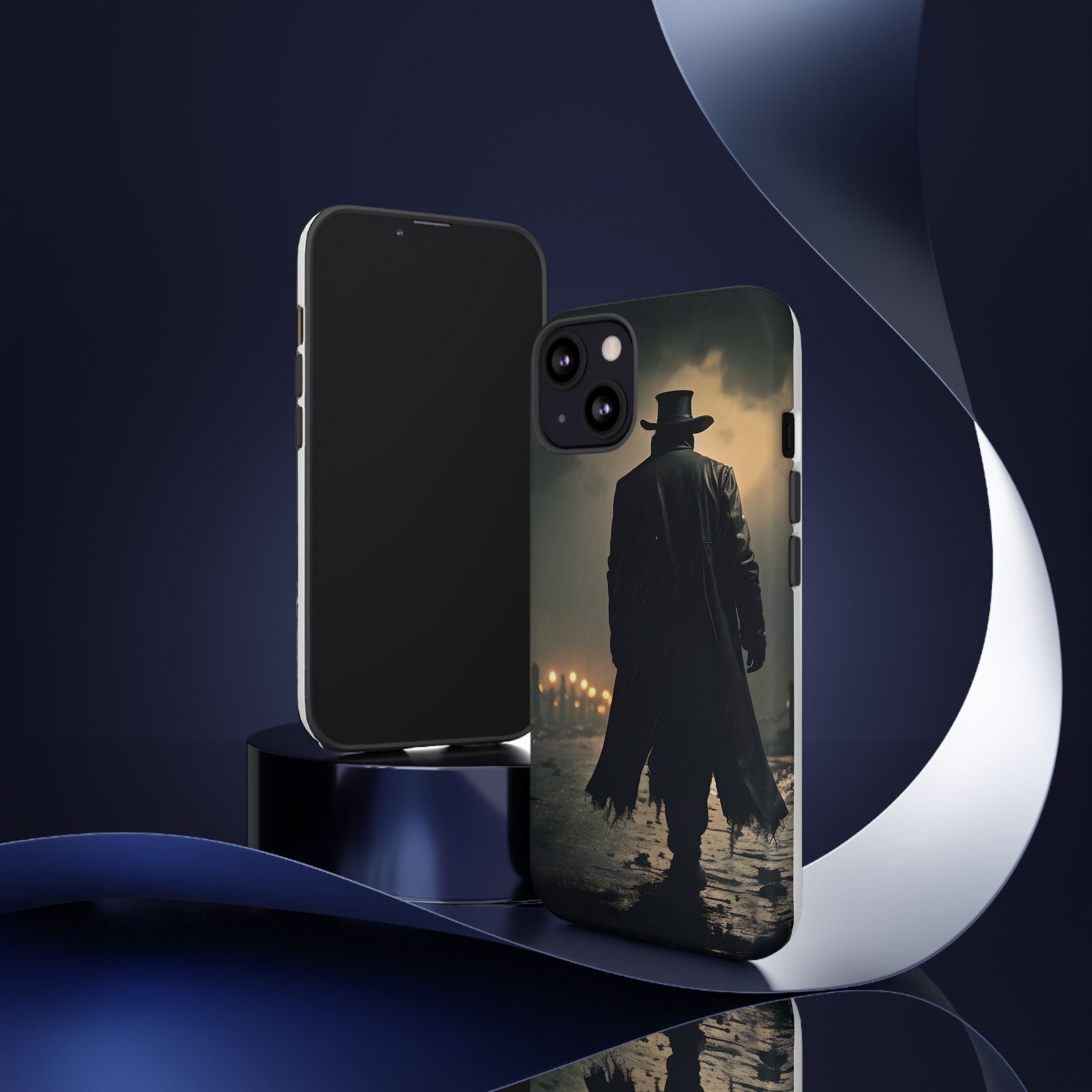 Mysterious Night Walk Hexagon Stone iPhone Case