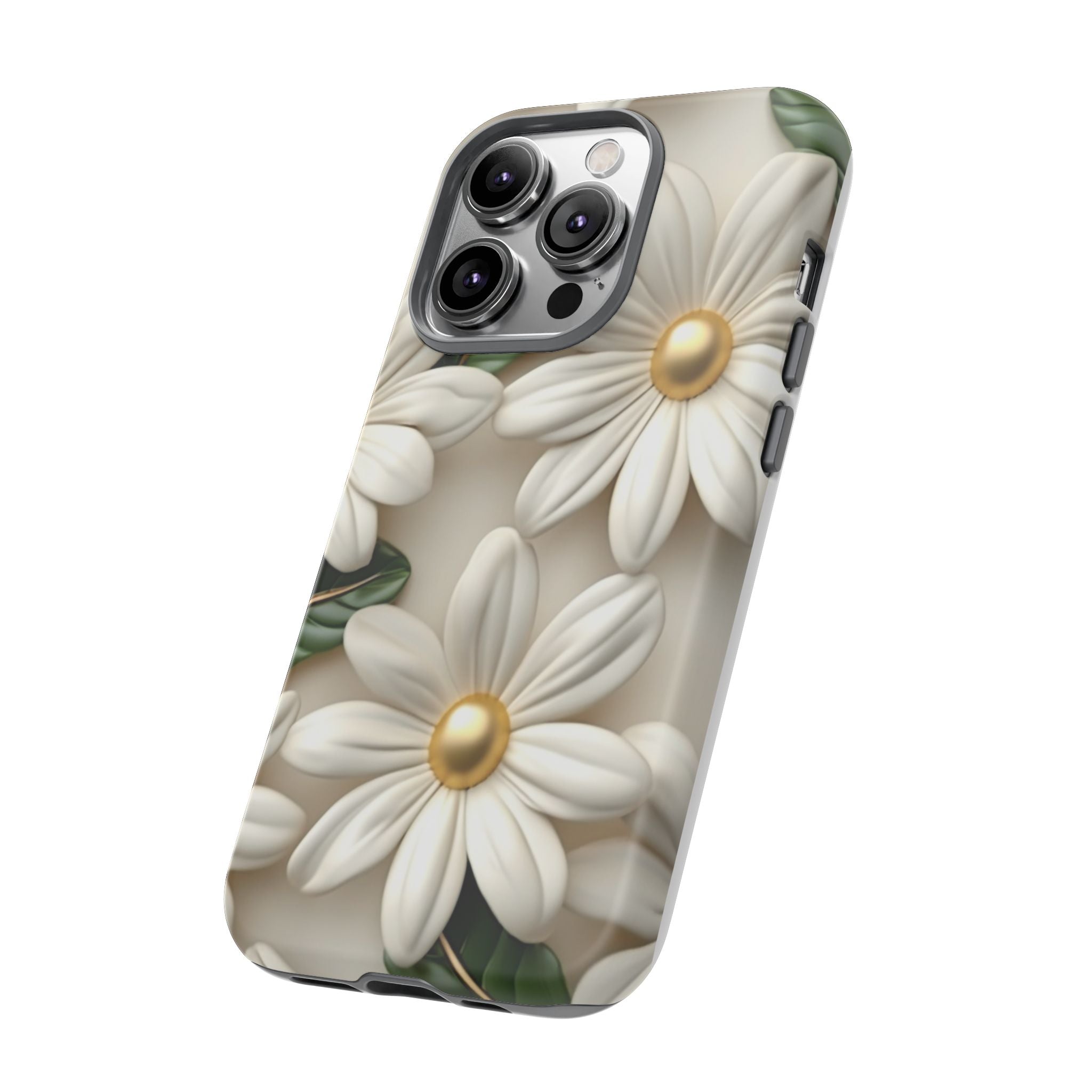 Sculpted Daisy iPhone Case - Hexagon Stone