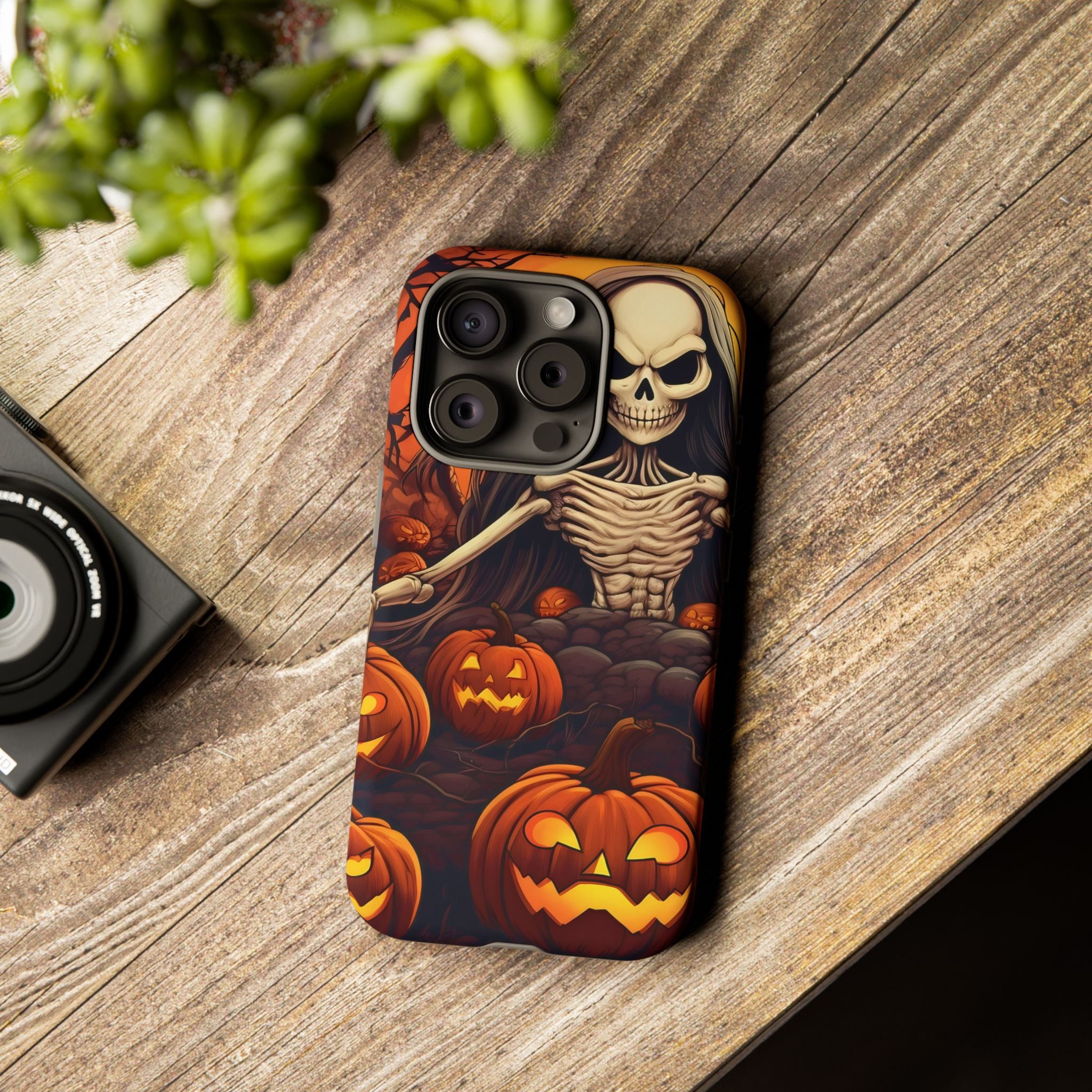 Spooky Skeleton Hexagon iPhone Case