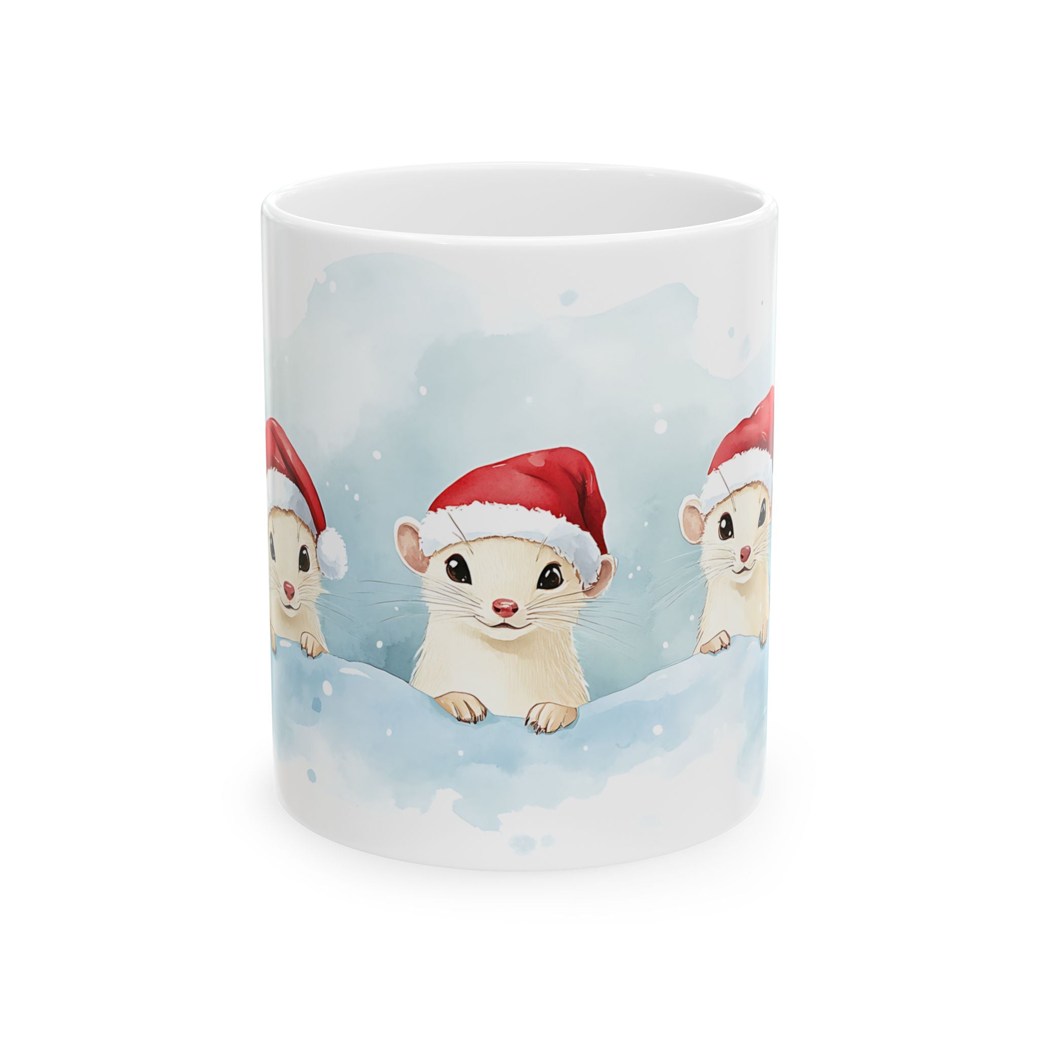 Cozy Ferret Christmas Mug