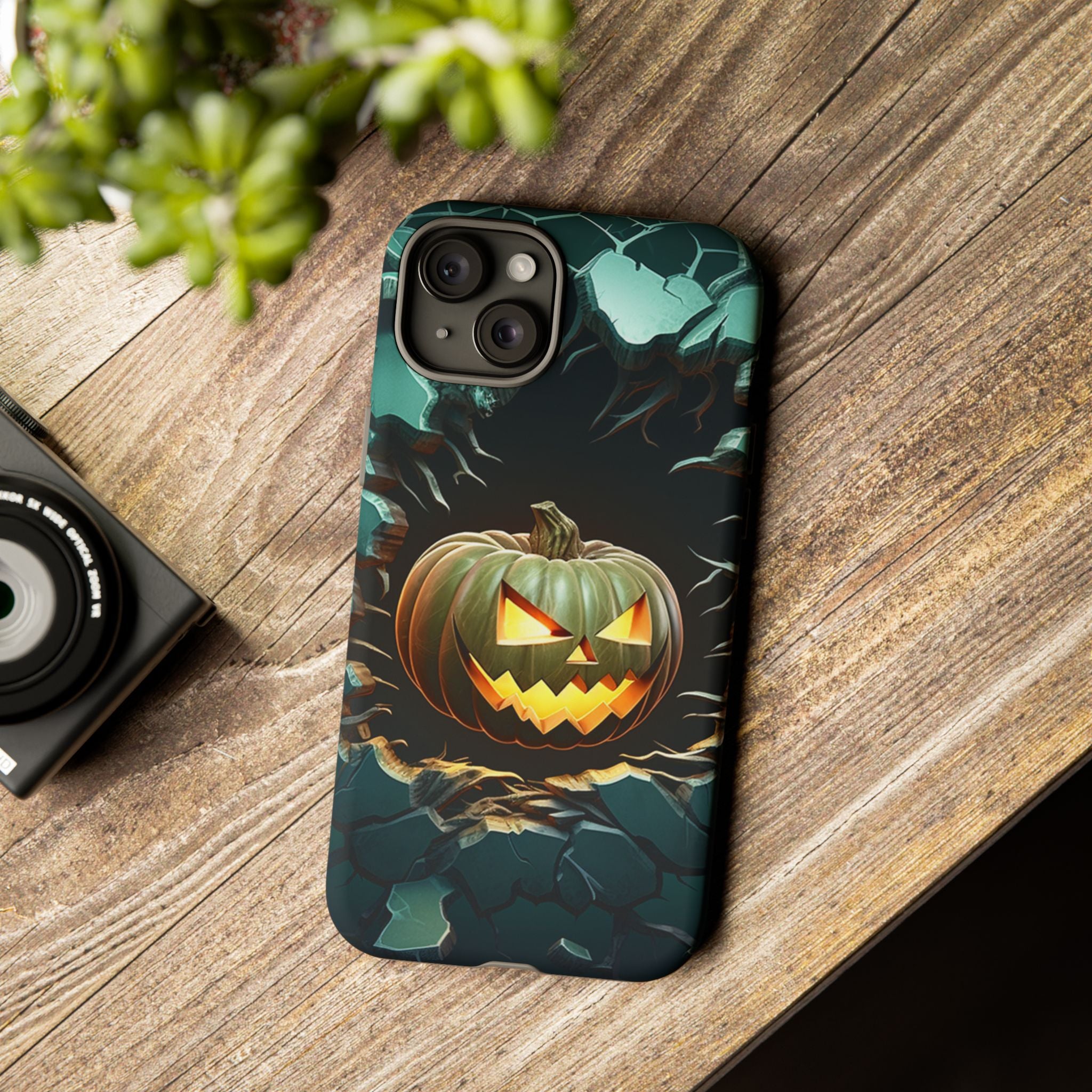 Spooky Jack-o'-Lantern Hexagon iPhone Case