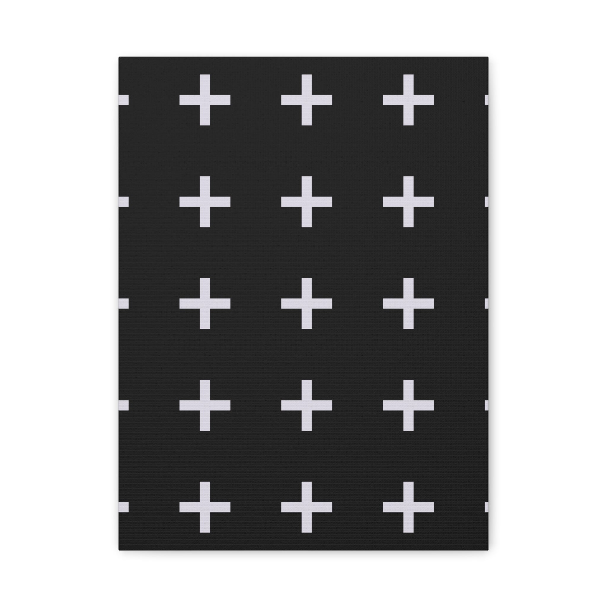 Minimalist Plus Sign Grid Canvas Art