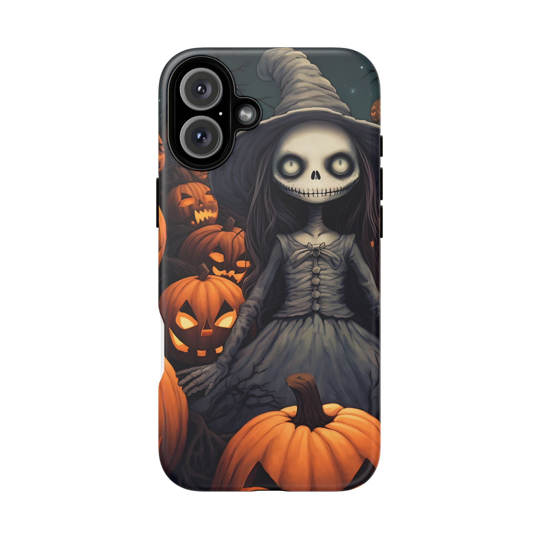 Spooky Witch Girl Hexagon Stone iPhone Case