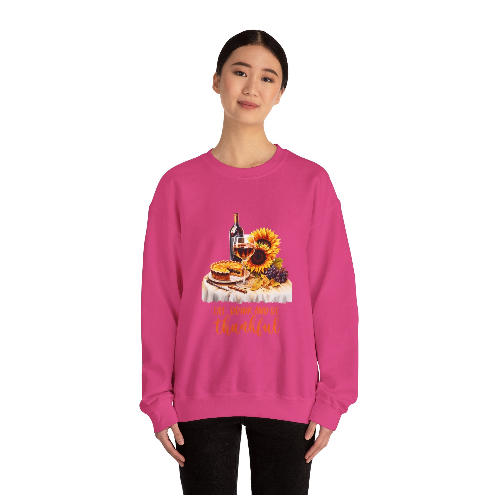 Thanksgiving Pie Sweatshirt - Eat Drink Be Thankful