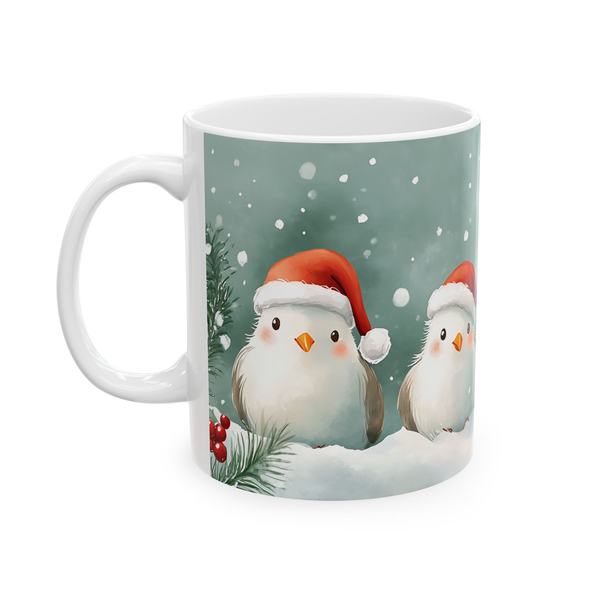 Snowy Birds Christmas Mug